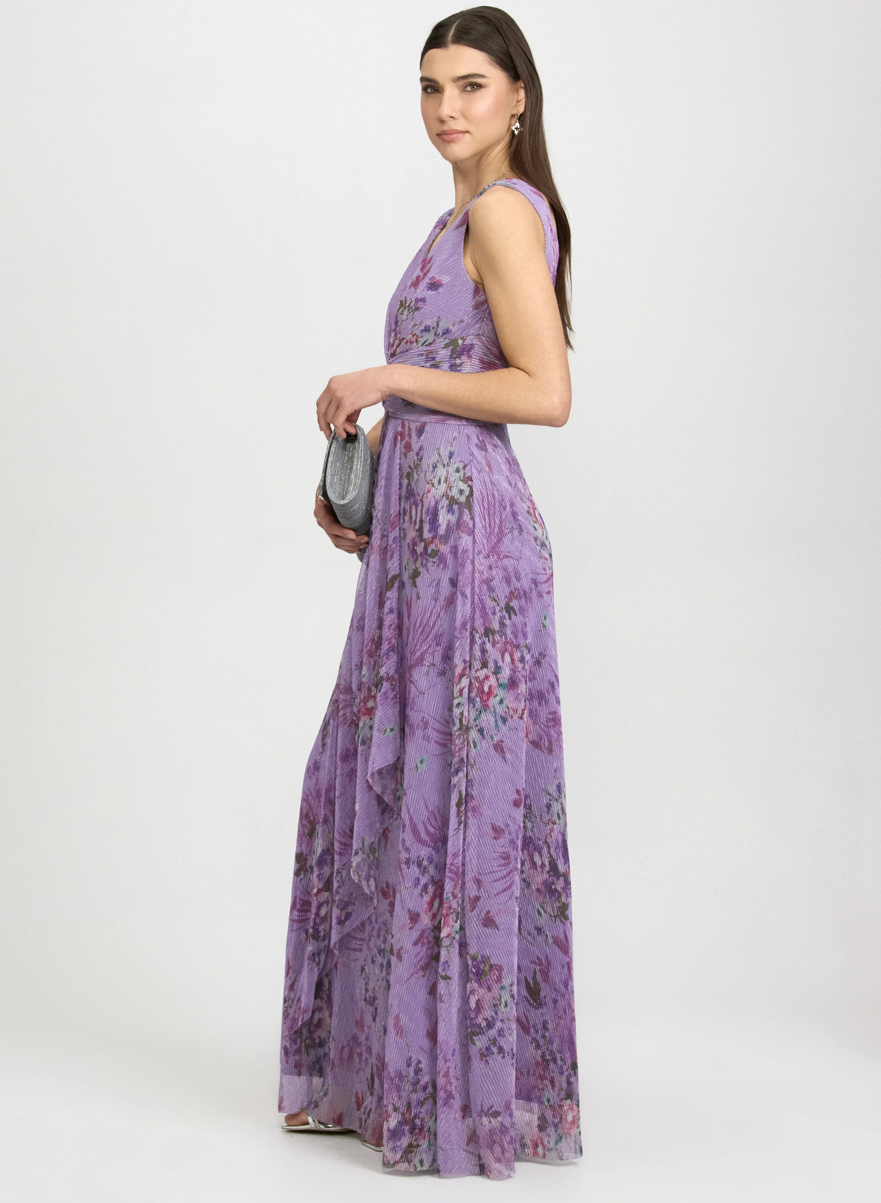 Pleated Floral Dress - Image 2