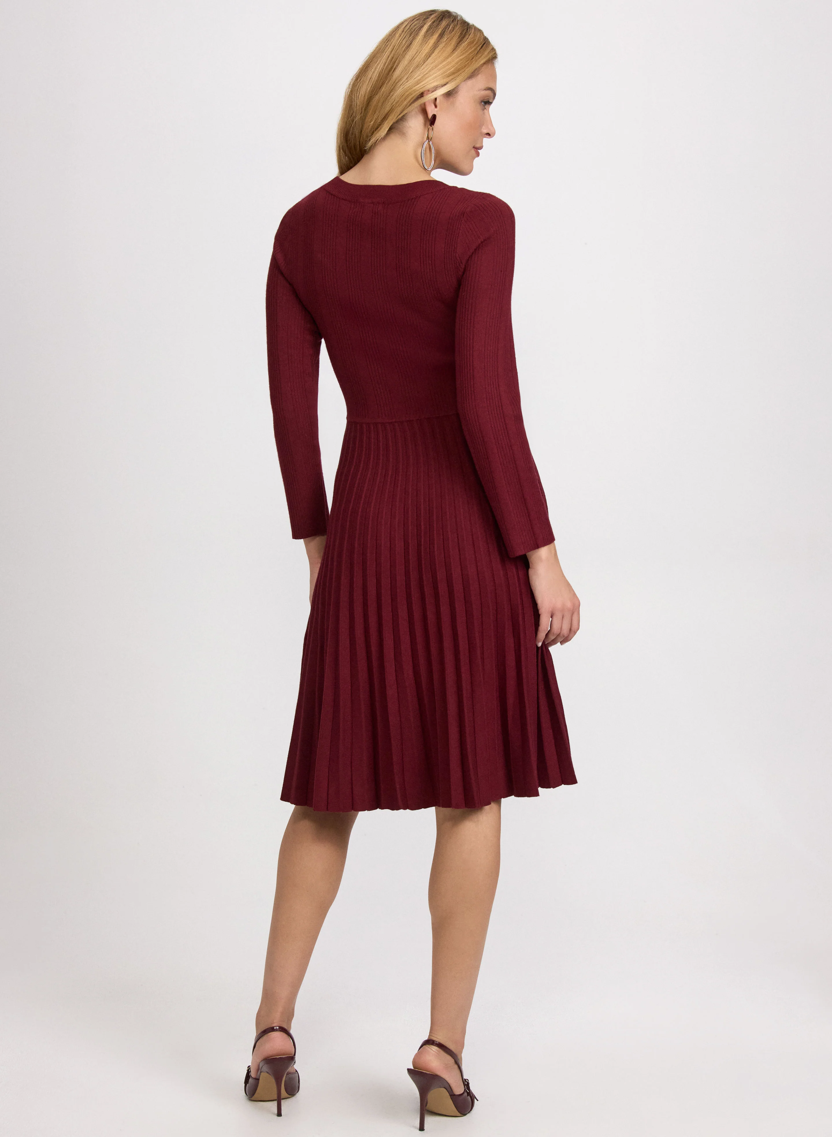 Pleated Knit Dress - Image 2
