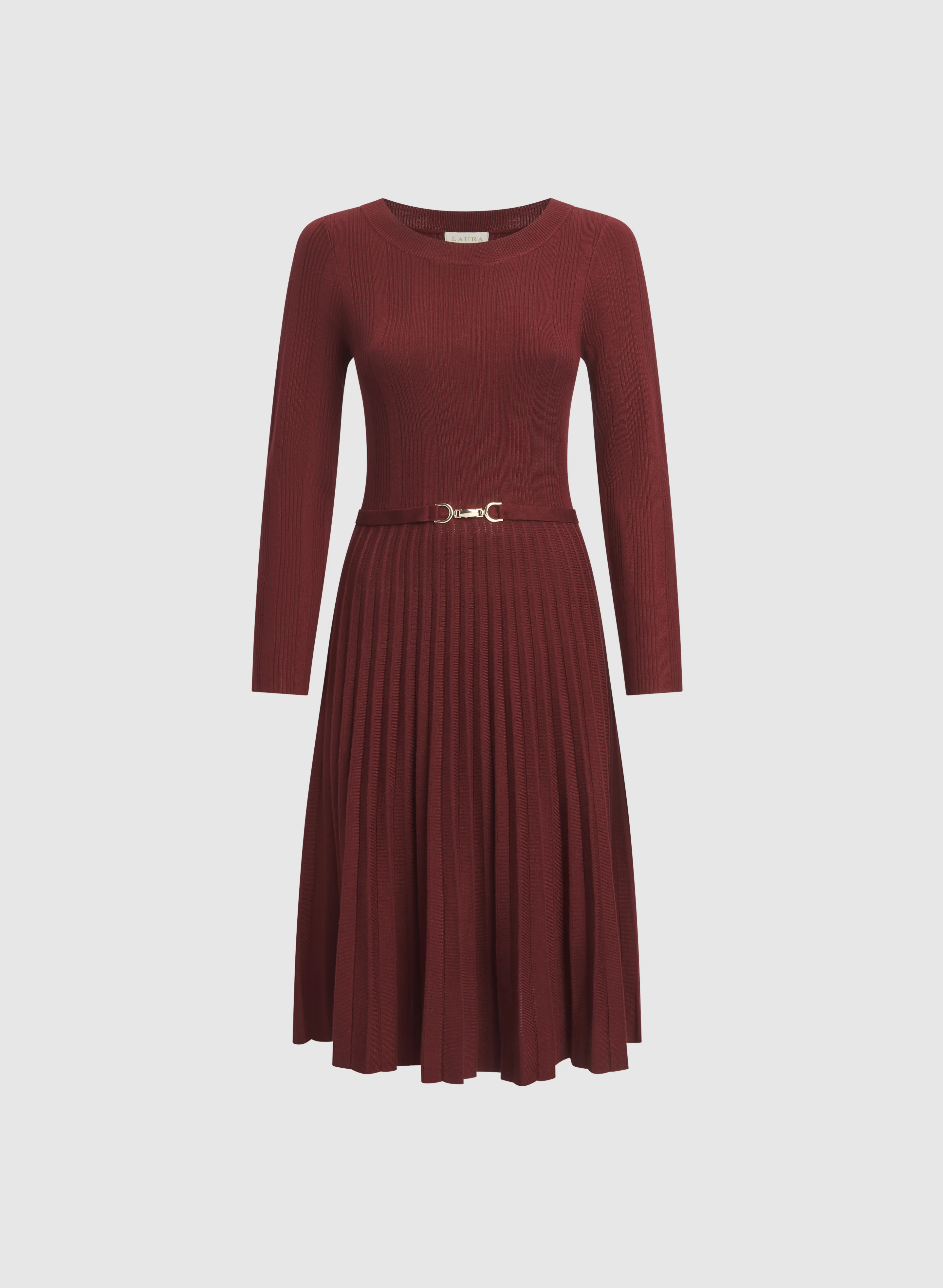 Pleated Knit Dress - Image 6
