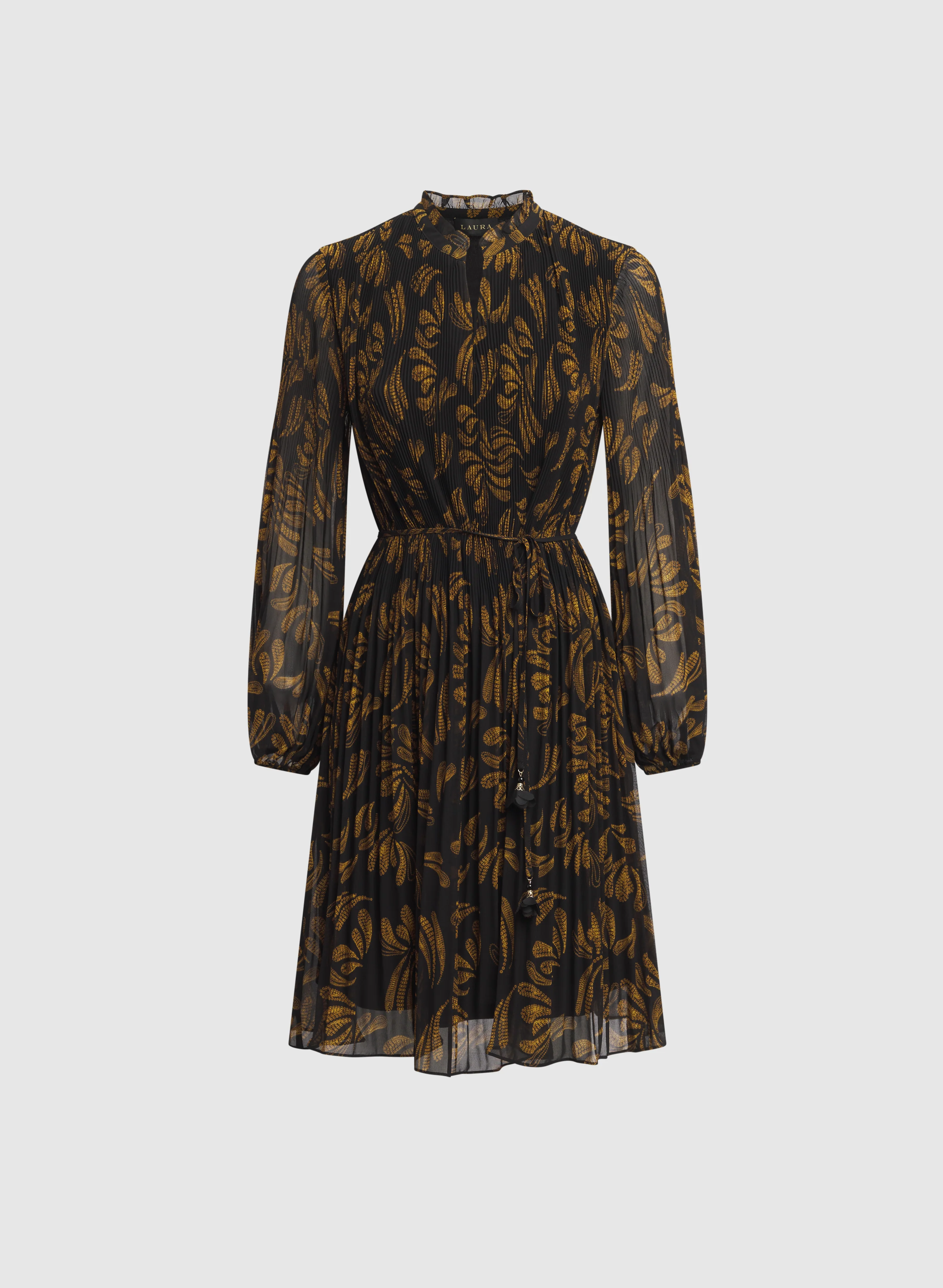 Pleated Paisley Dress - Image 6