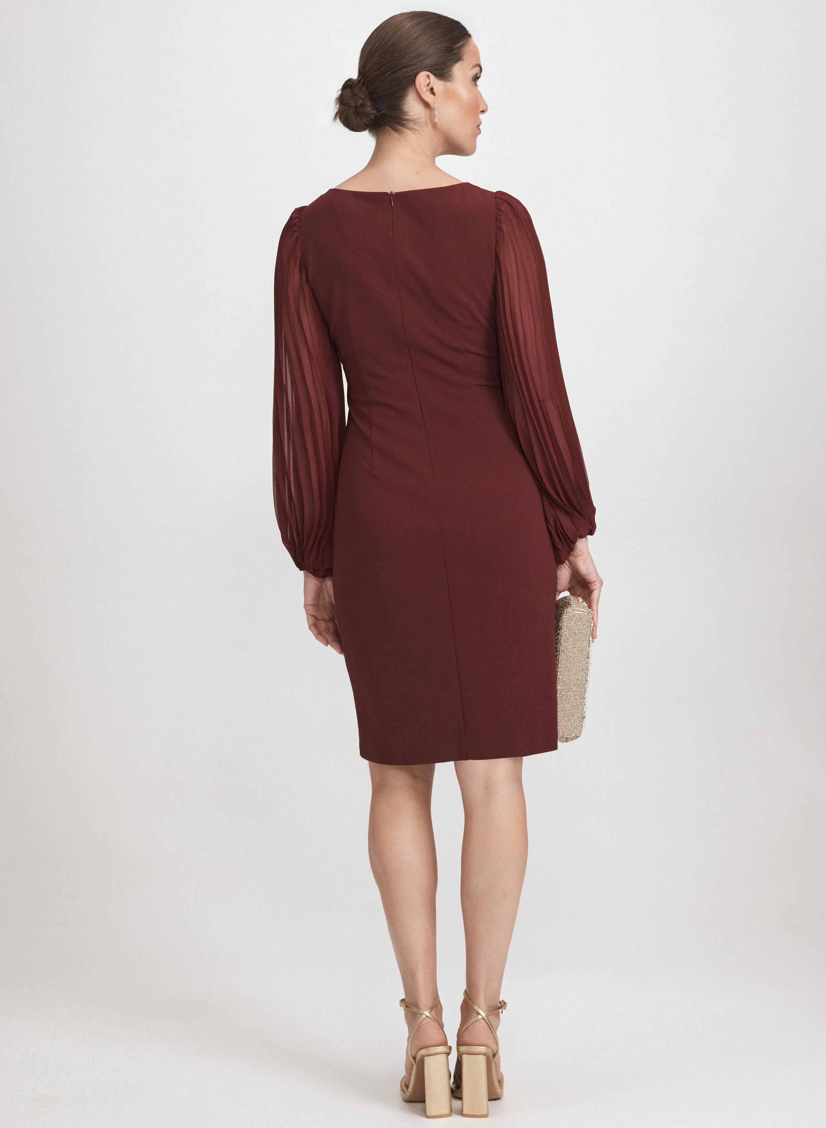 Pleated Sleeve Dress - Image 3
