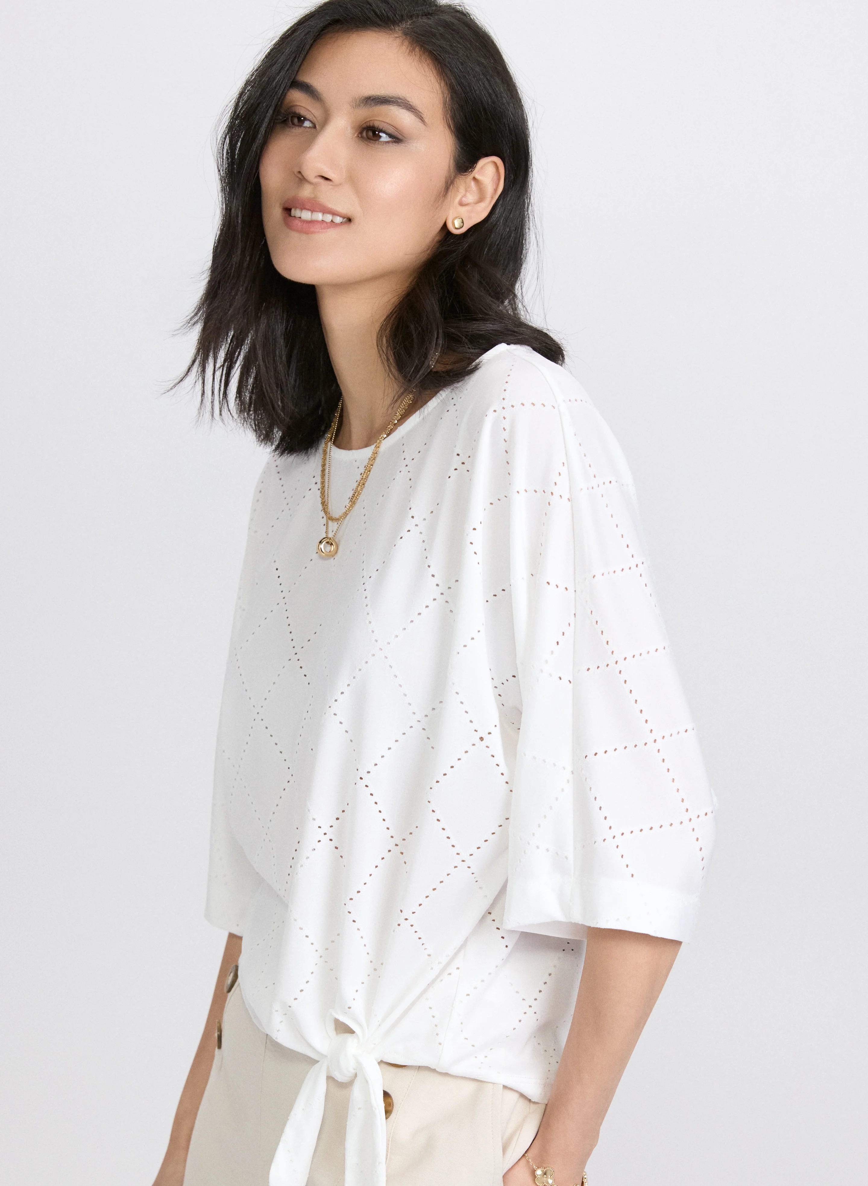Pointelle Dolman Sleeve Top - Image 2