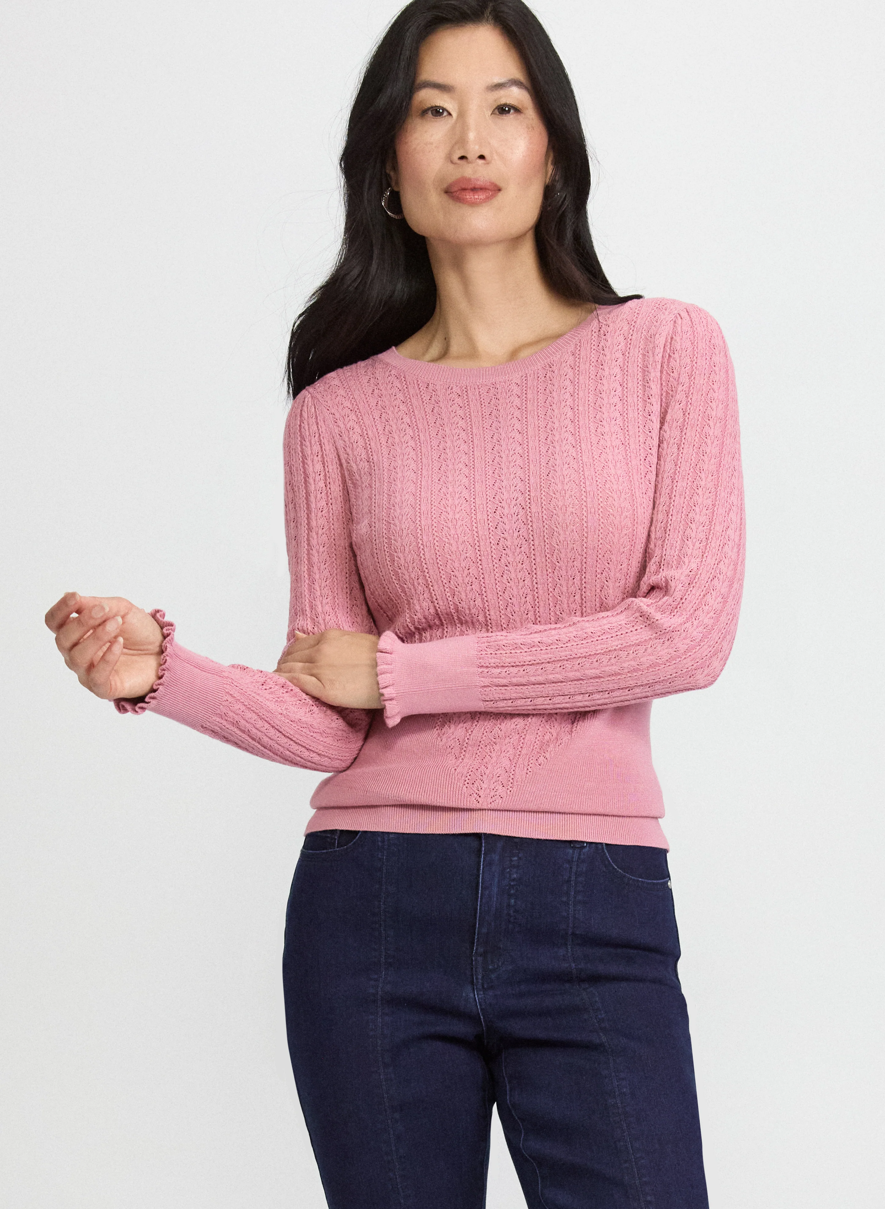 Pointelle Knit Sweater