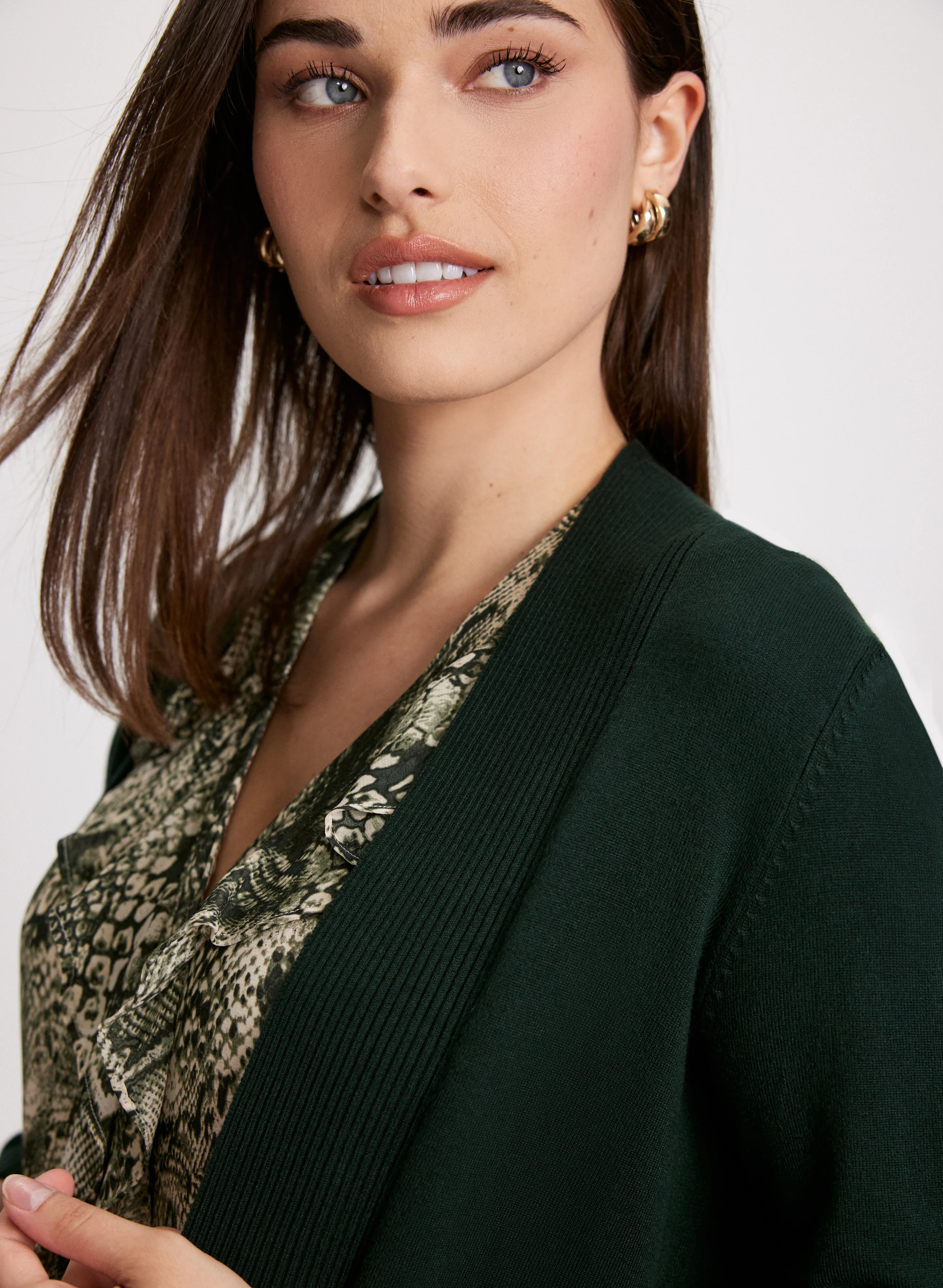 Pointelle Stitch Cardigan - Image 2