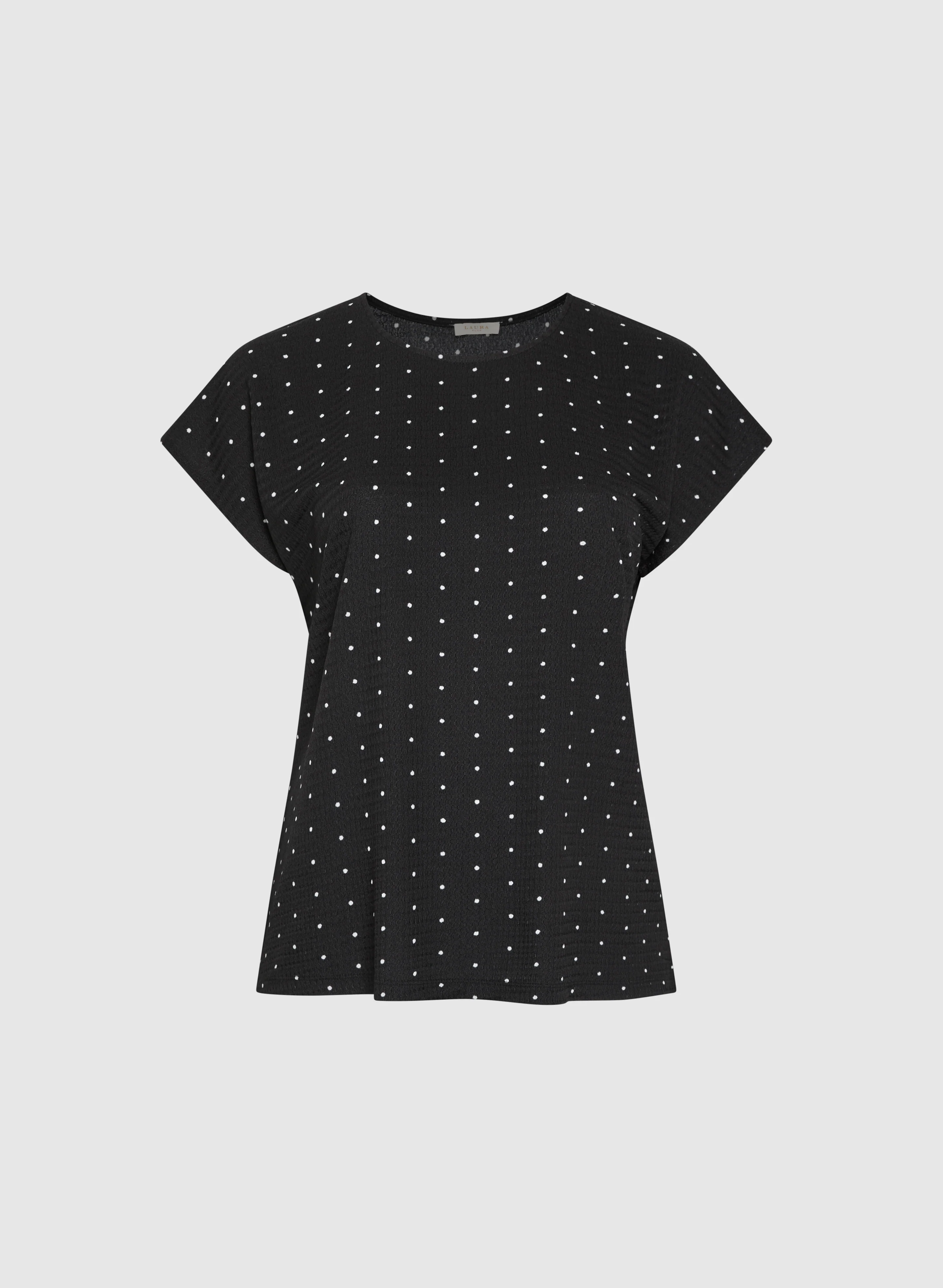 Polka Dot Bubble Knit Top - Image 6