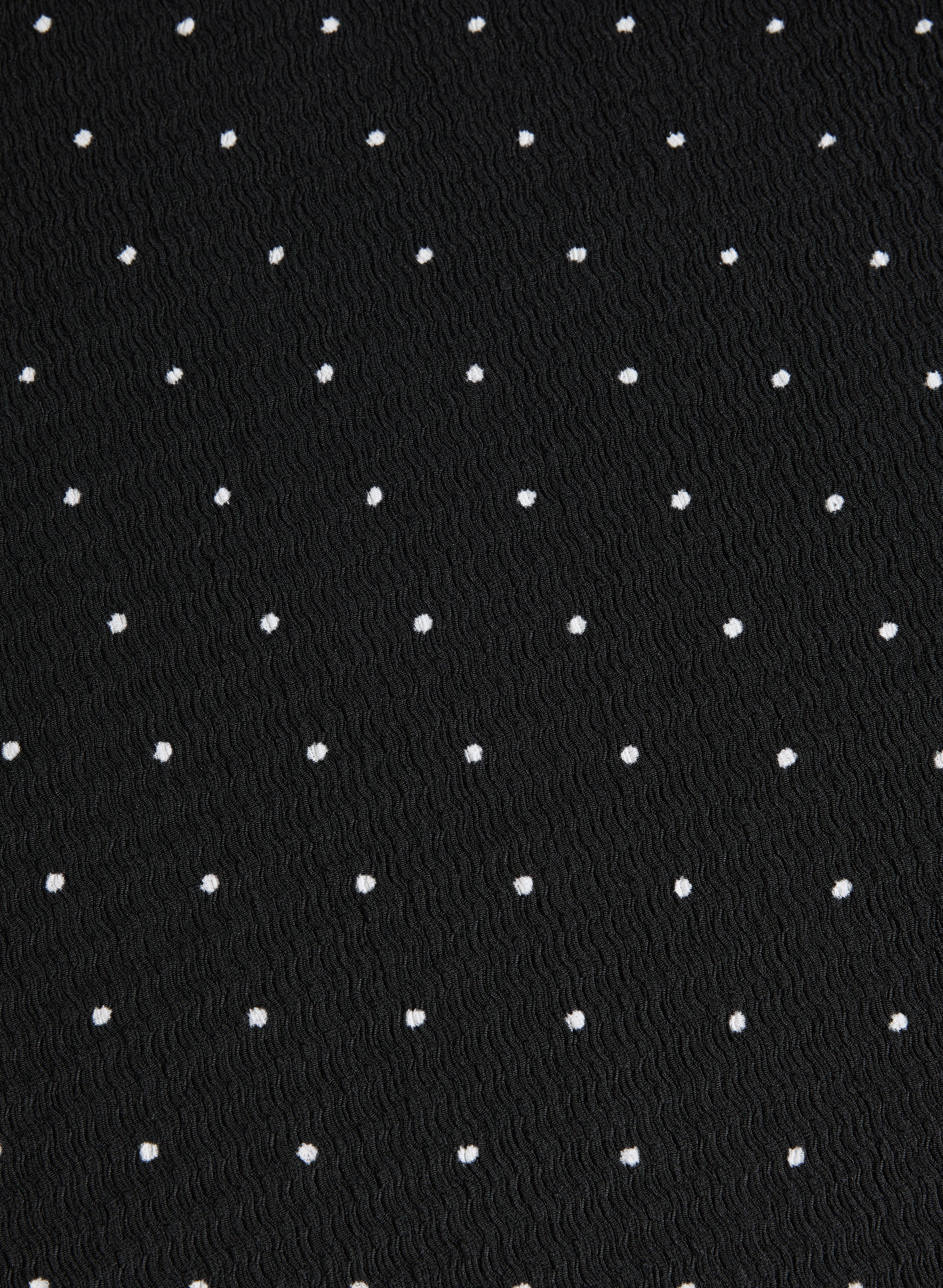 Polka Dot Bubble Knit Top - Image 7