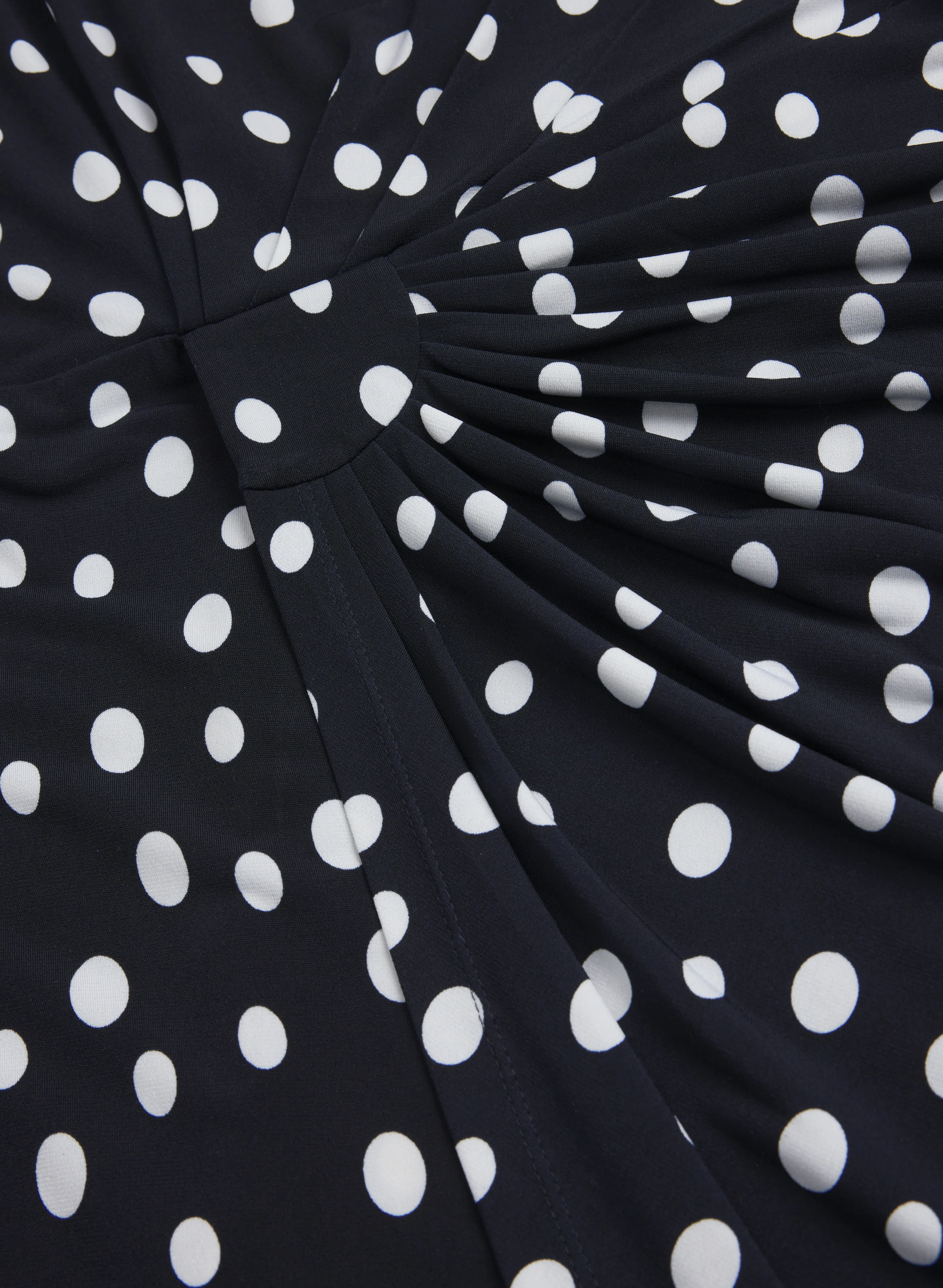 Polka Dot Cape Sleeve Dress - Image 6