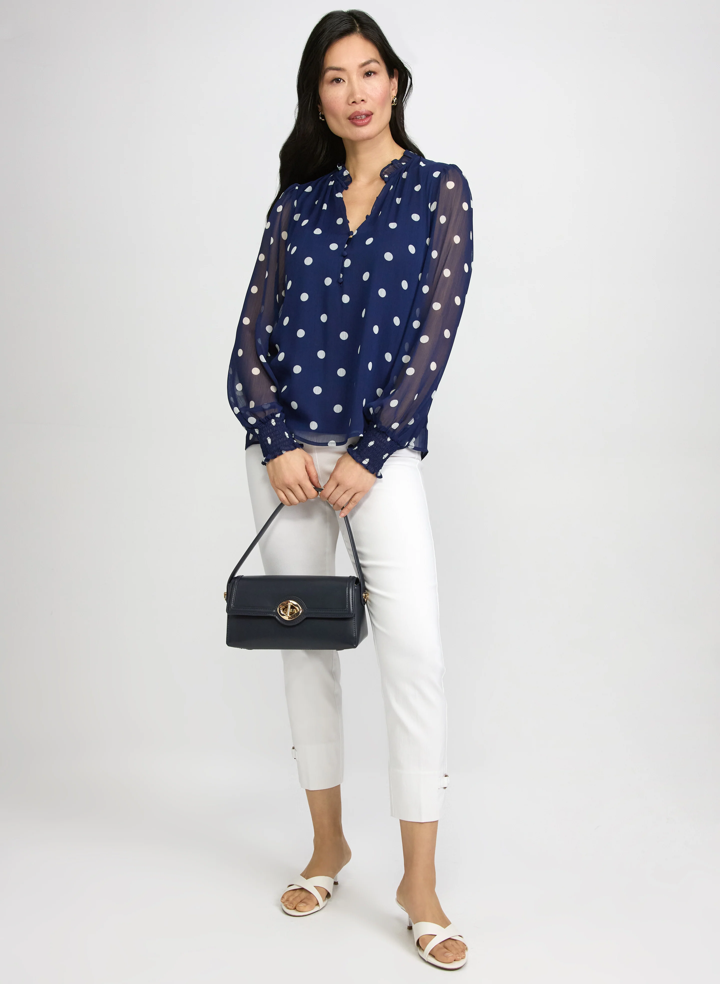 Polka Dot Chiffon Blouse - Image 4