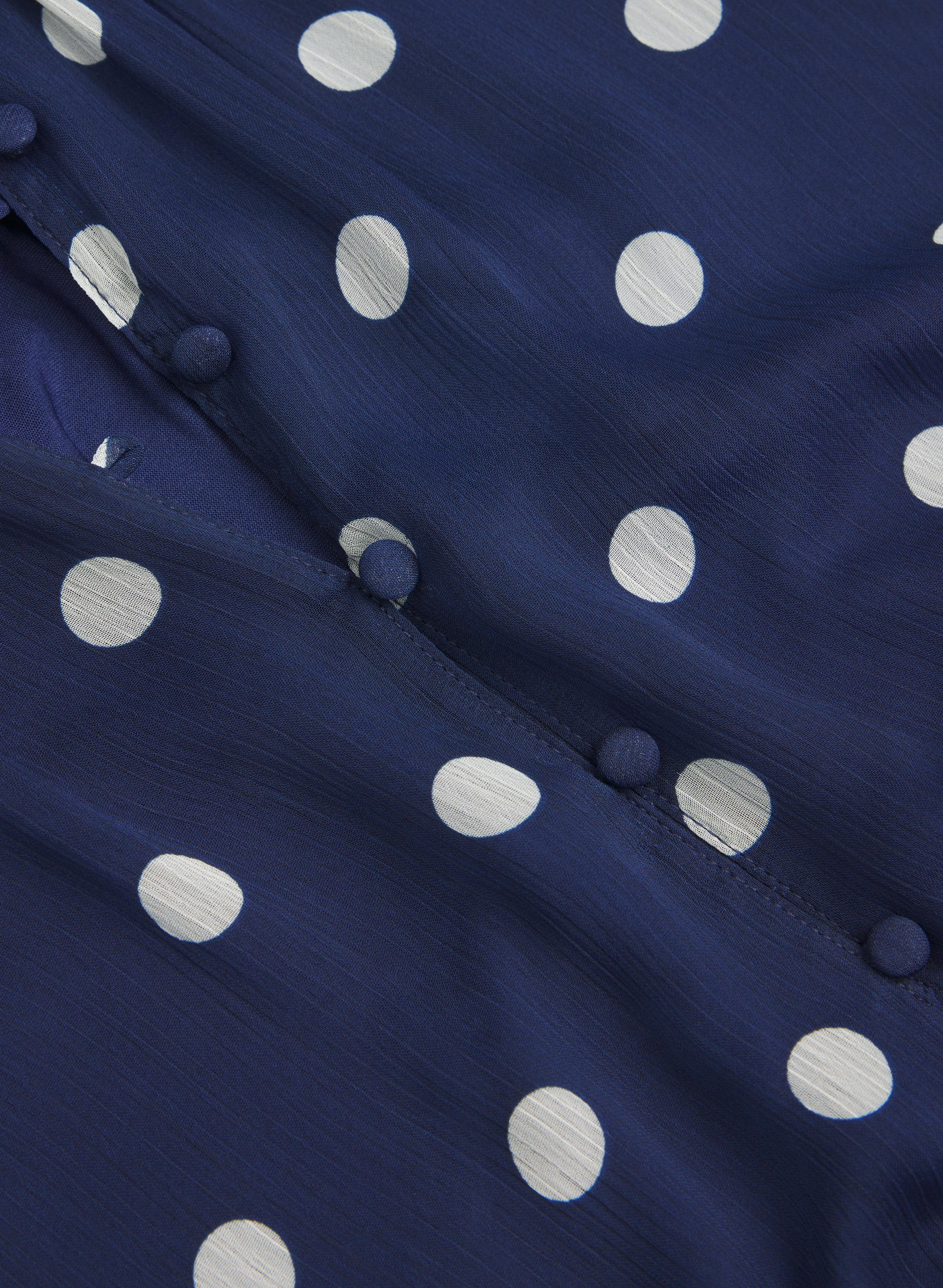 Polka Dot Chiffon Blouse - Image 7