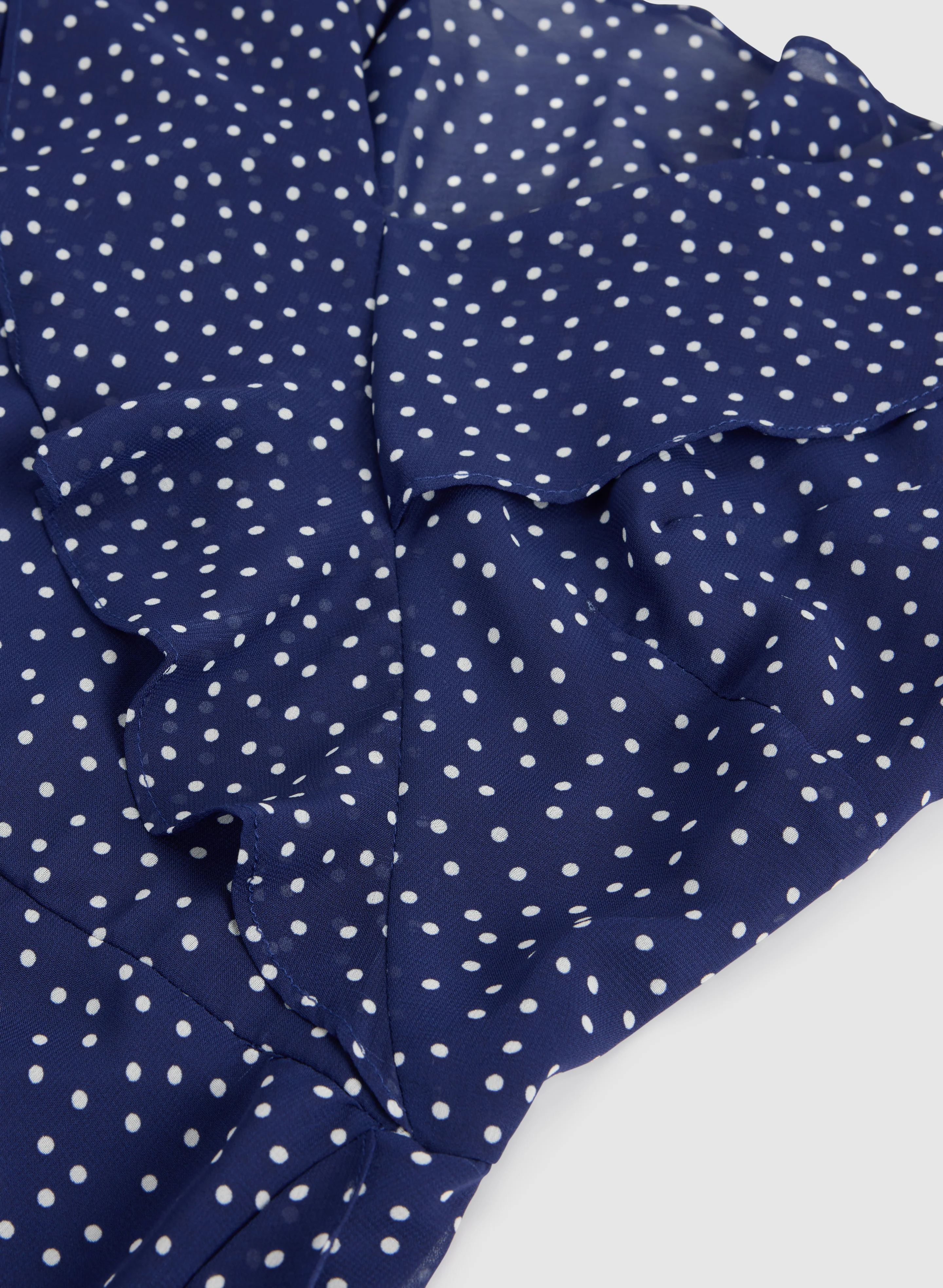 Polka Dot Chiffon Dress - Image 7