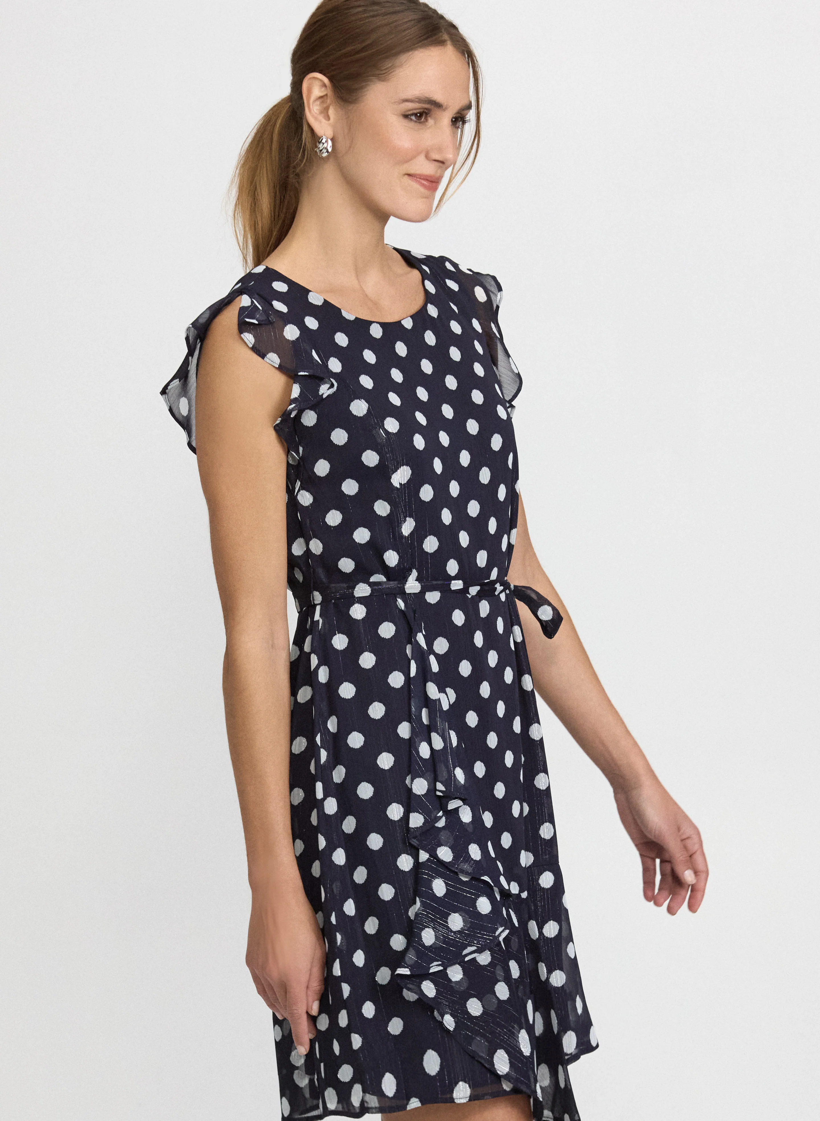 Polka Dot Chiffon Dress - Image 2