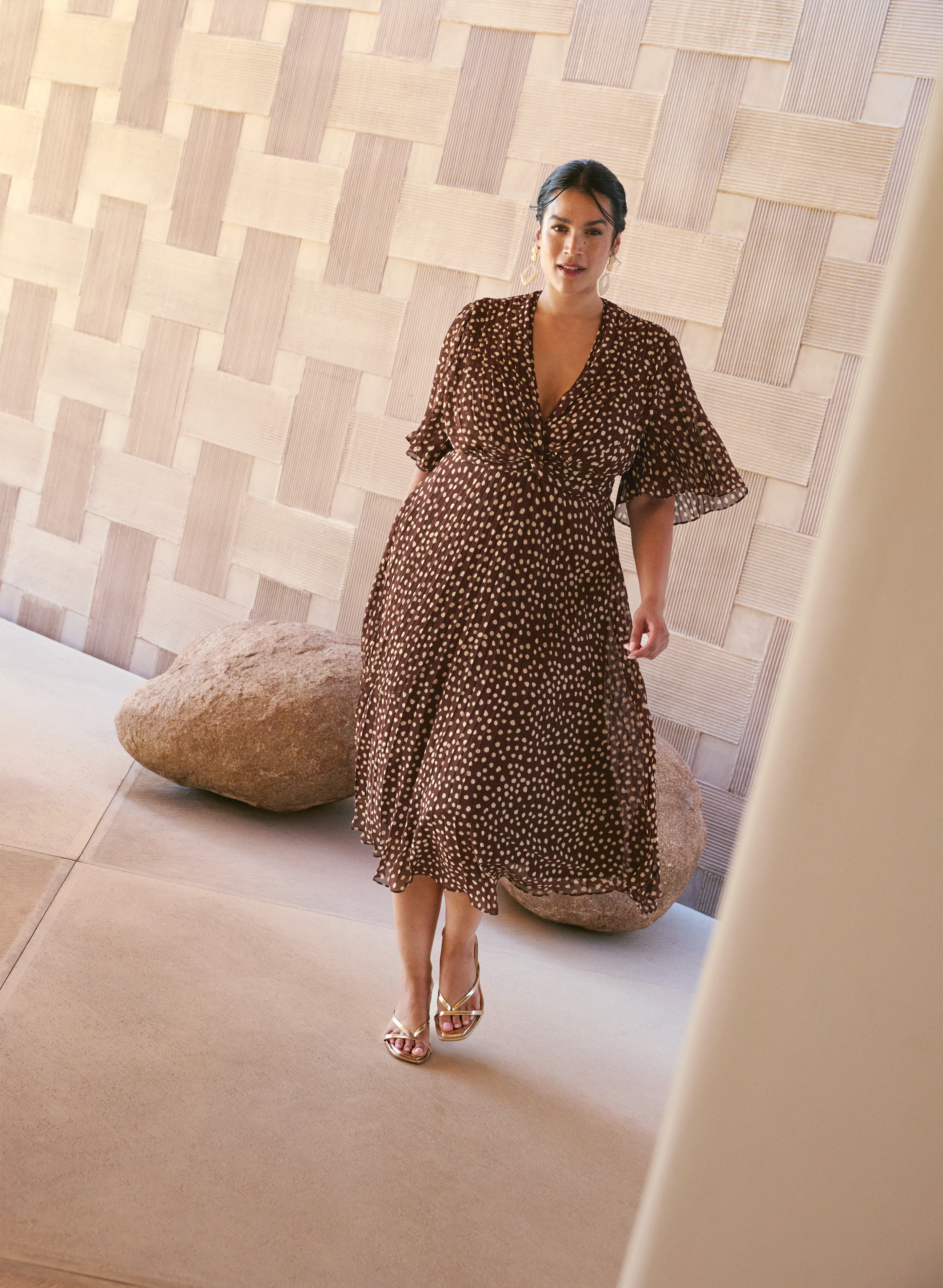 Polka Dot Midi Dress - Image 2