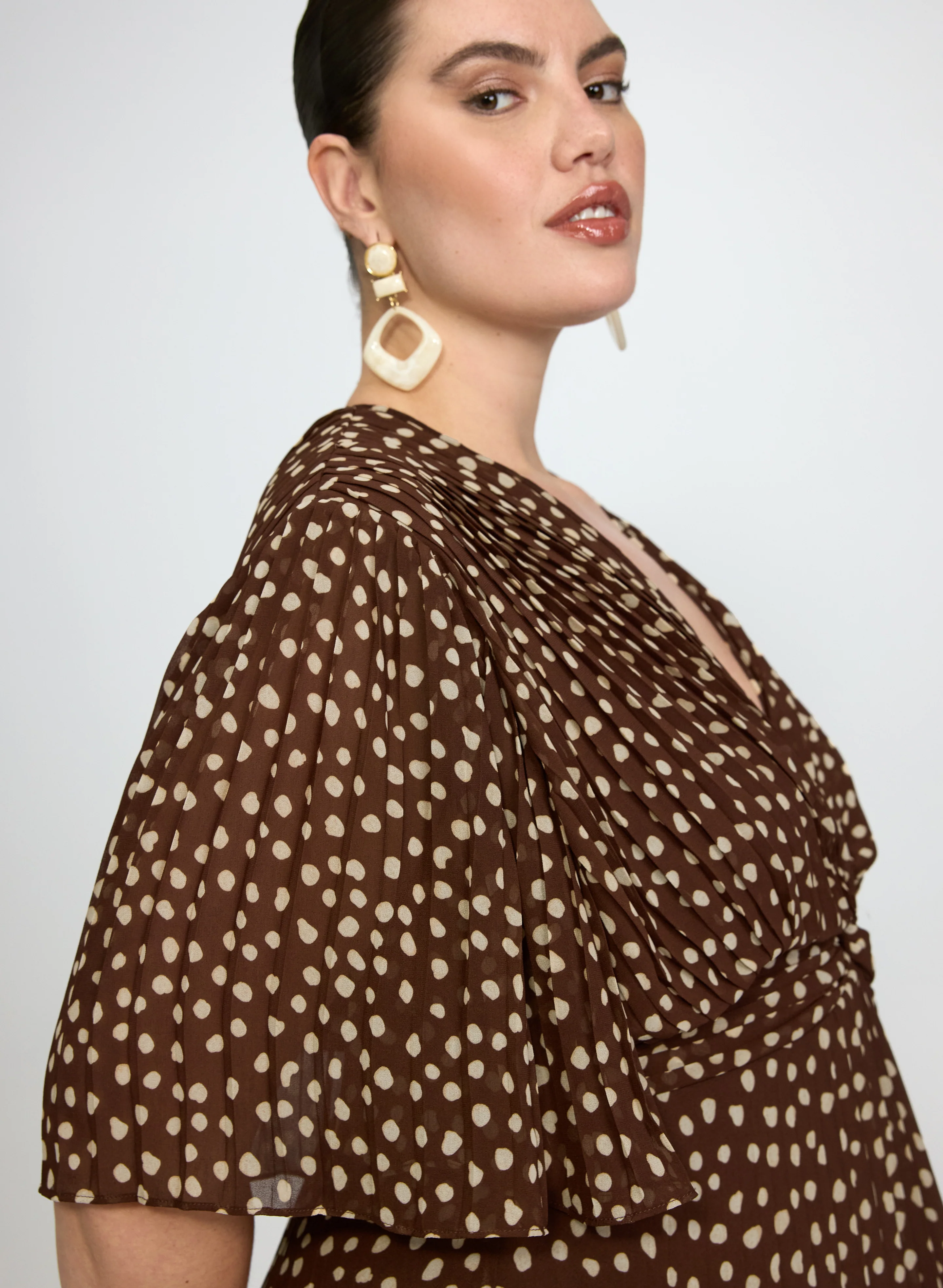 Polka Dot Midi Dress - Image 4