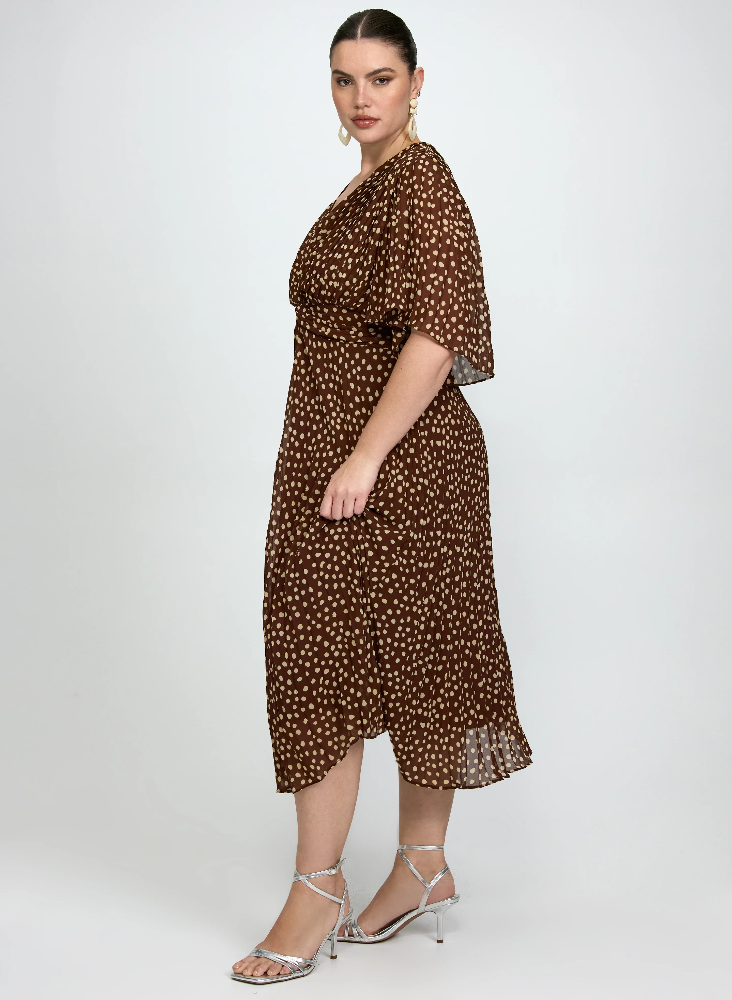 Polka Dot Midi Dress - Image 8