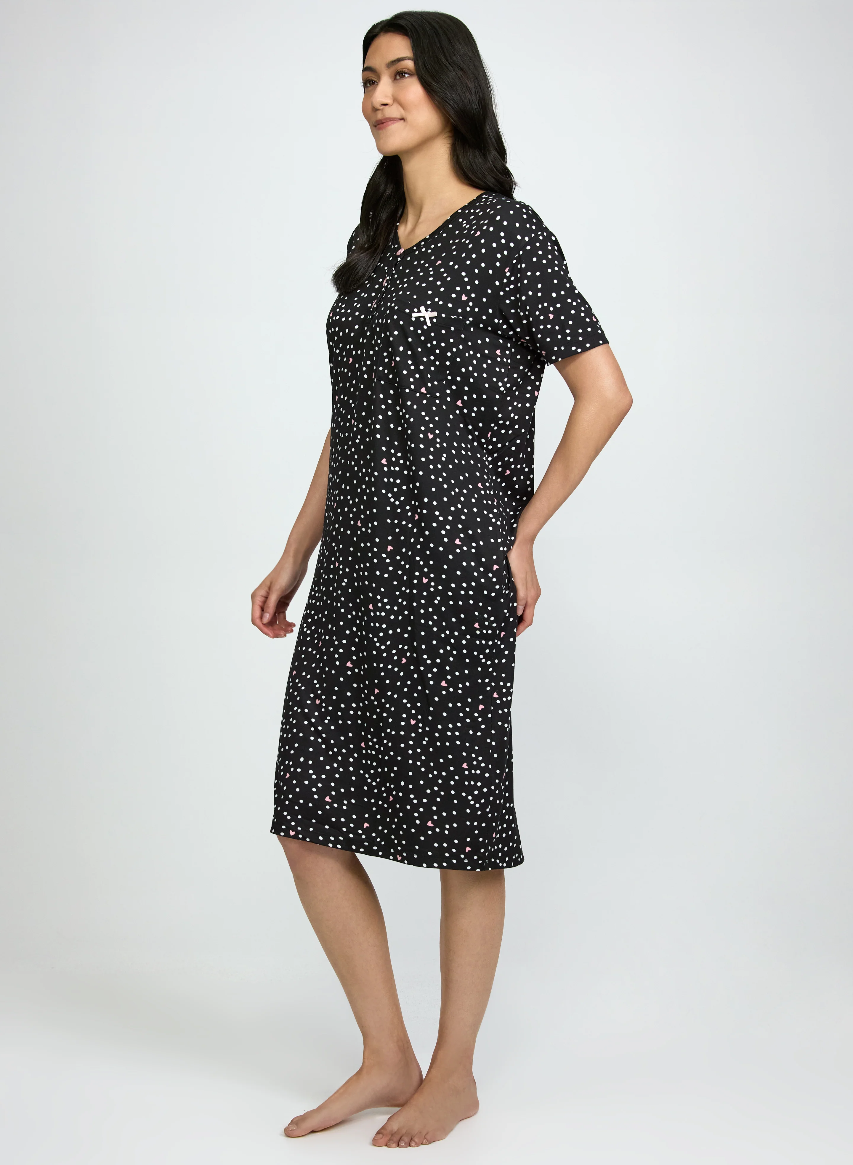 Polka Dot Print Nightgown - Image 2
