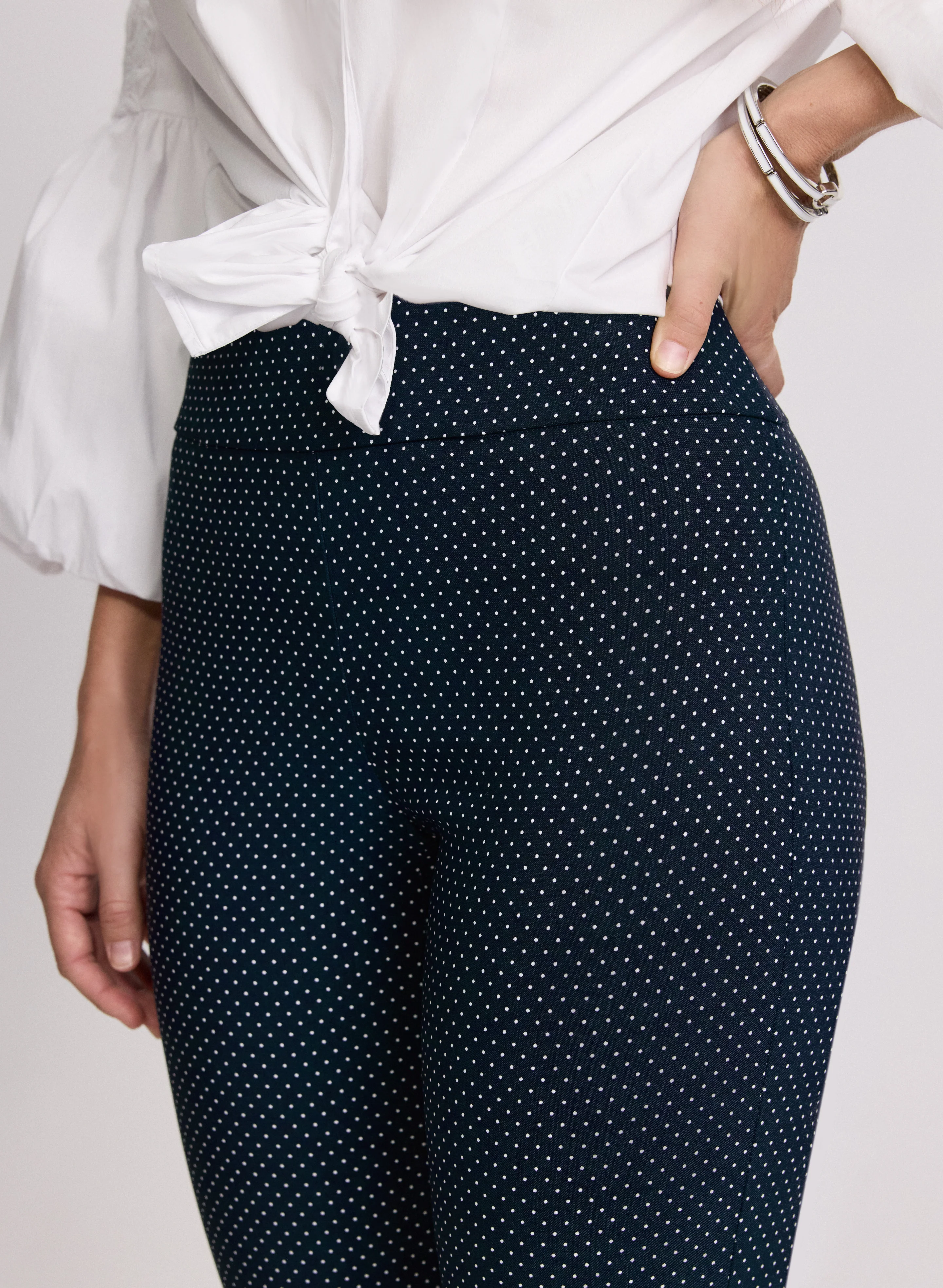 Polka Dot Slim-Leg Capris - Image 5