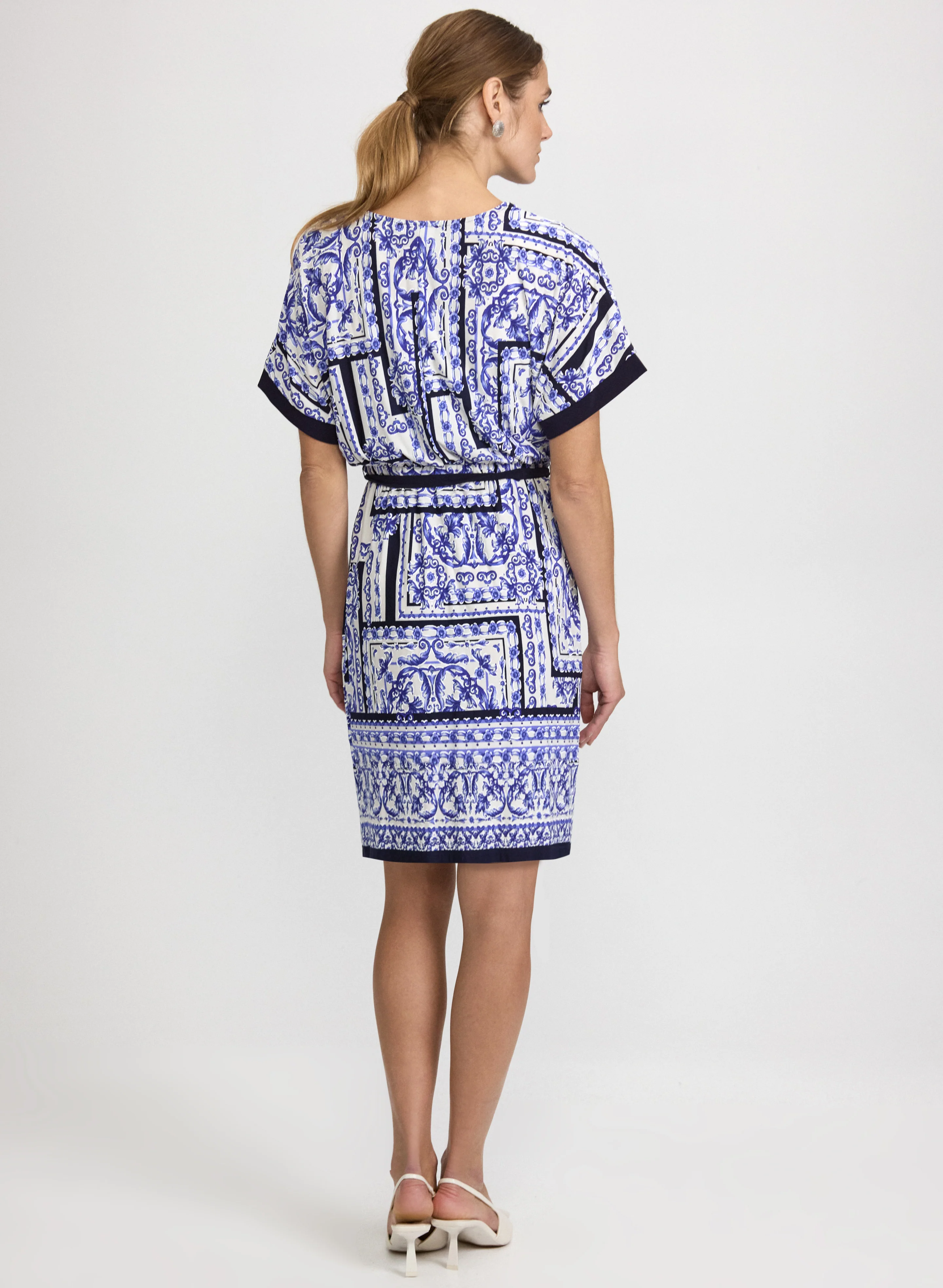 Printed Belt Dress - Image 2