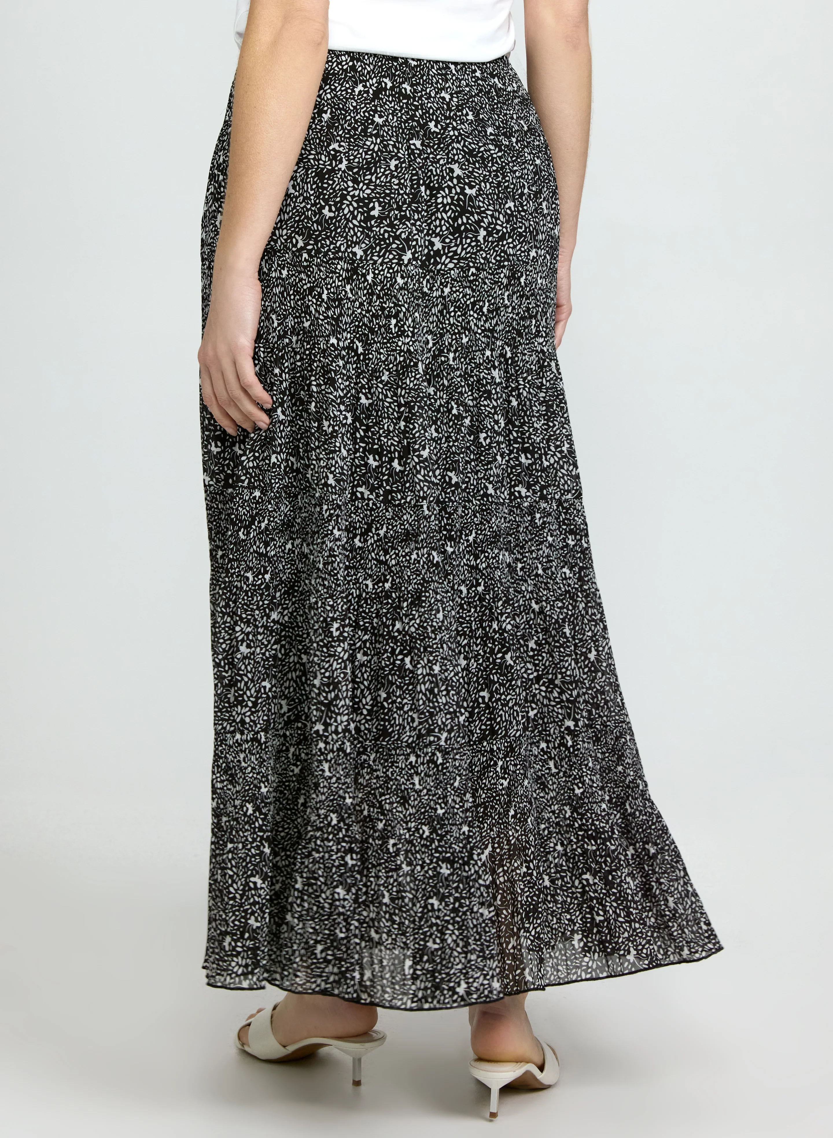 Printed Chiffon Maxi Skirt - Image 2
