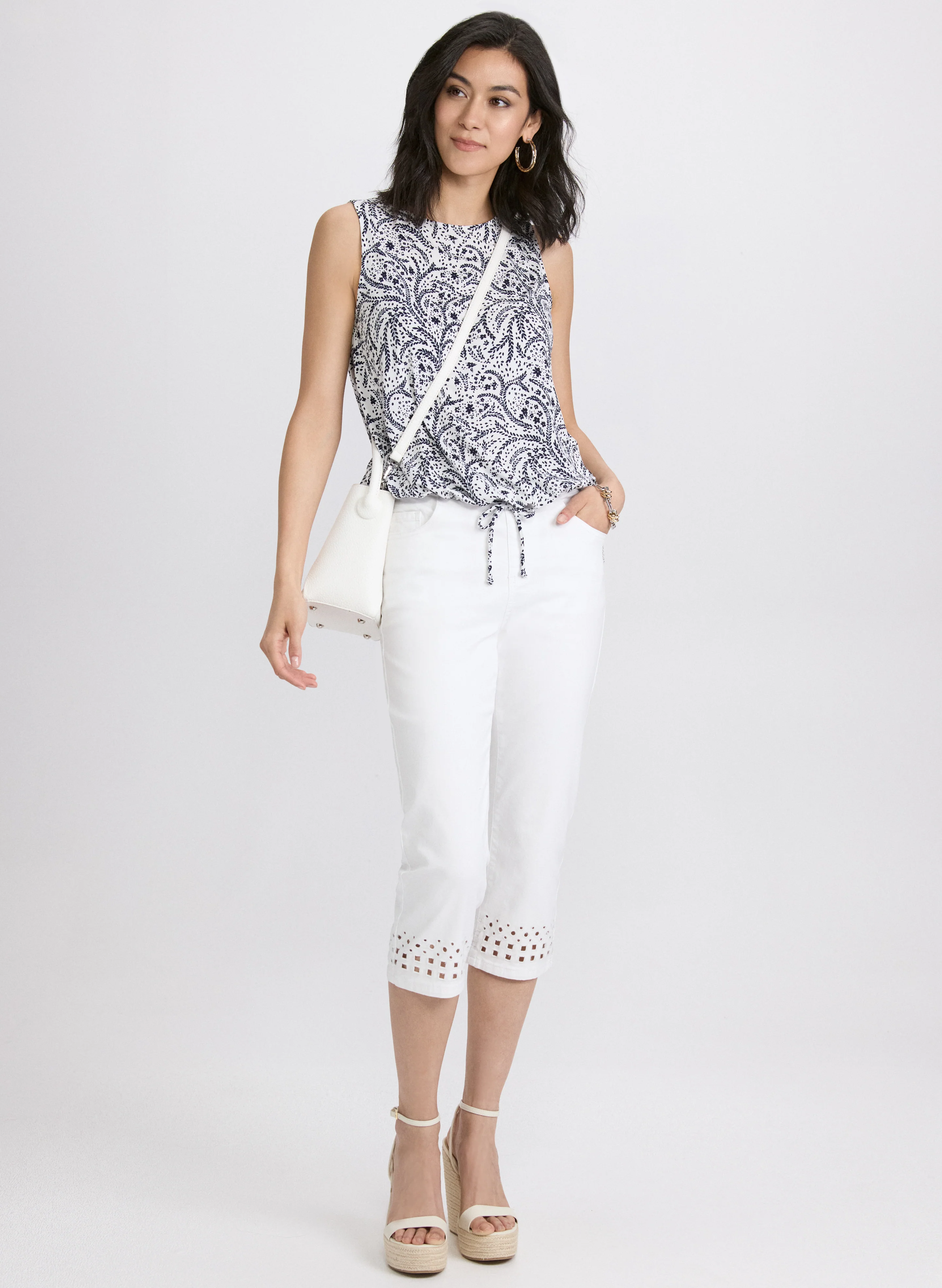 Printed Drawstring Top - Image 4