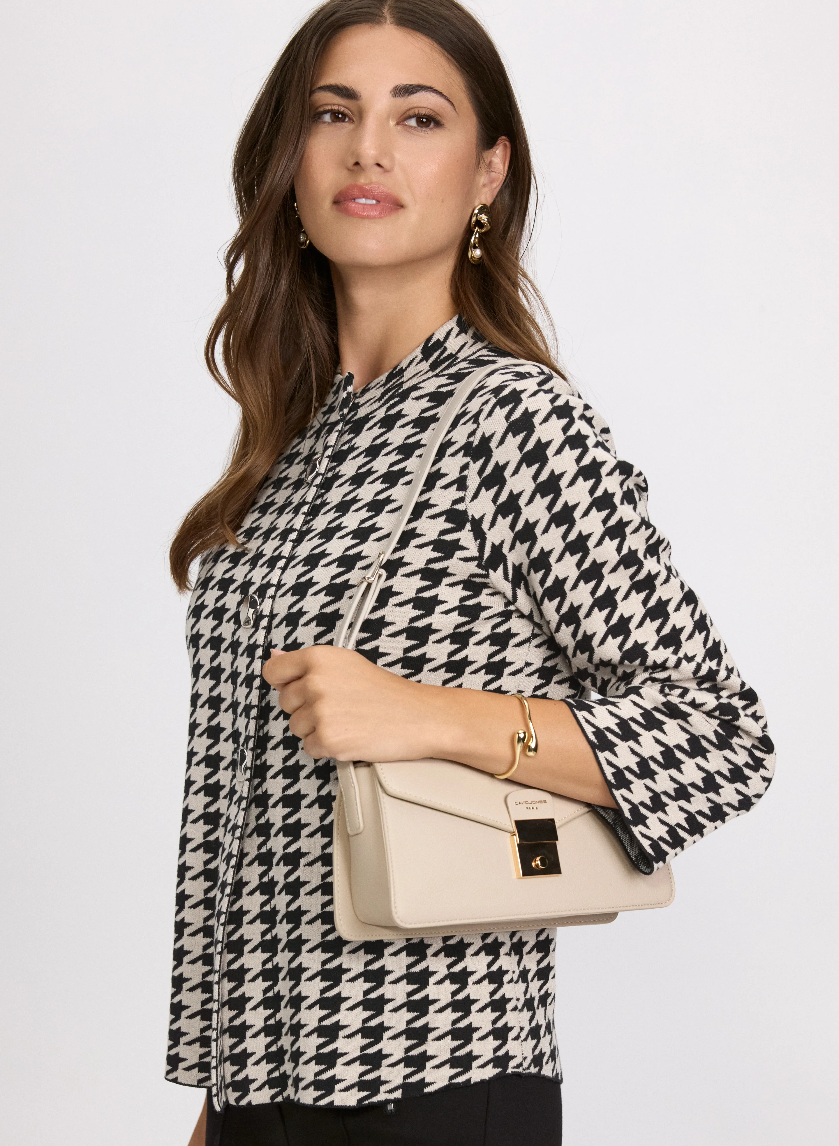 Printed Jacquard Knit Cardigan - Image 5