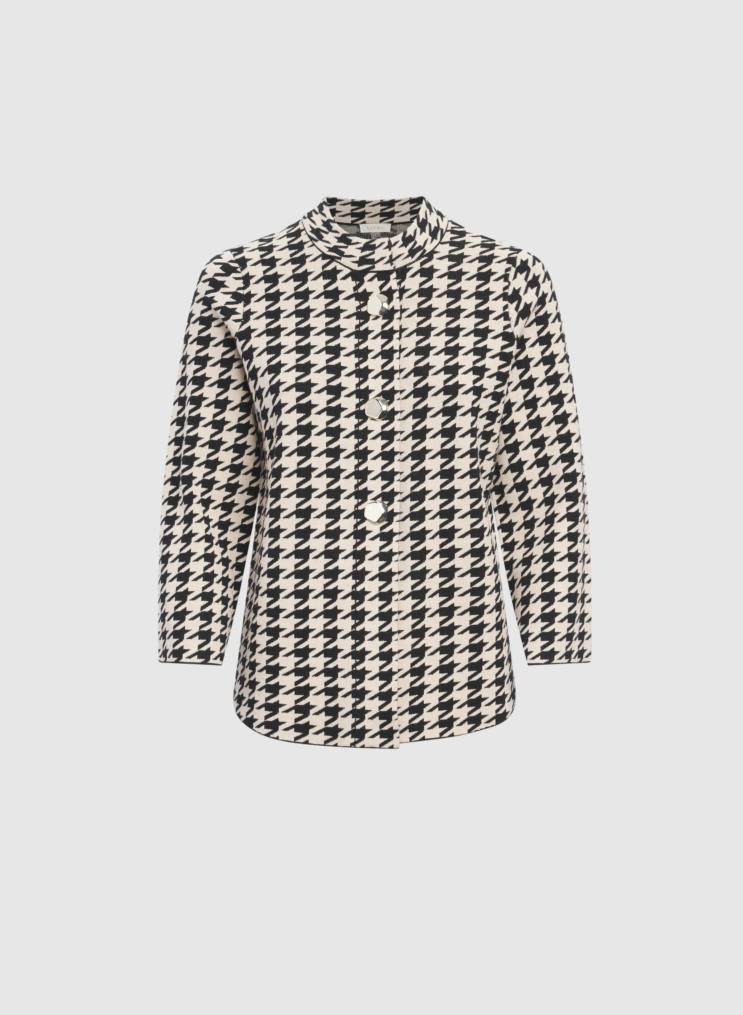 Printed Jacquard Knit Cardigan - Image 6