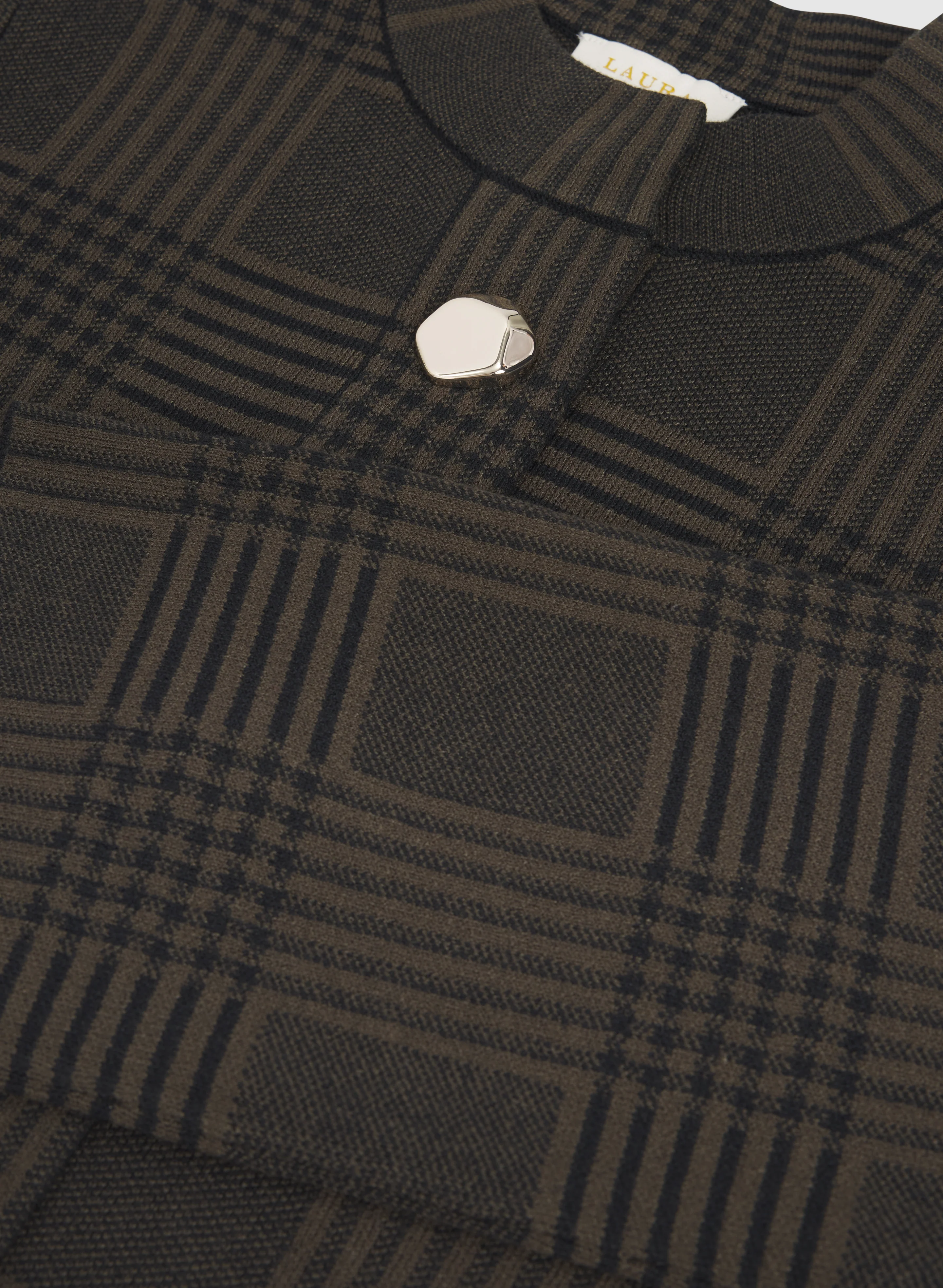 Printed Jacquard Knit Cardigan - Image 7