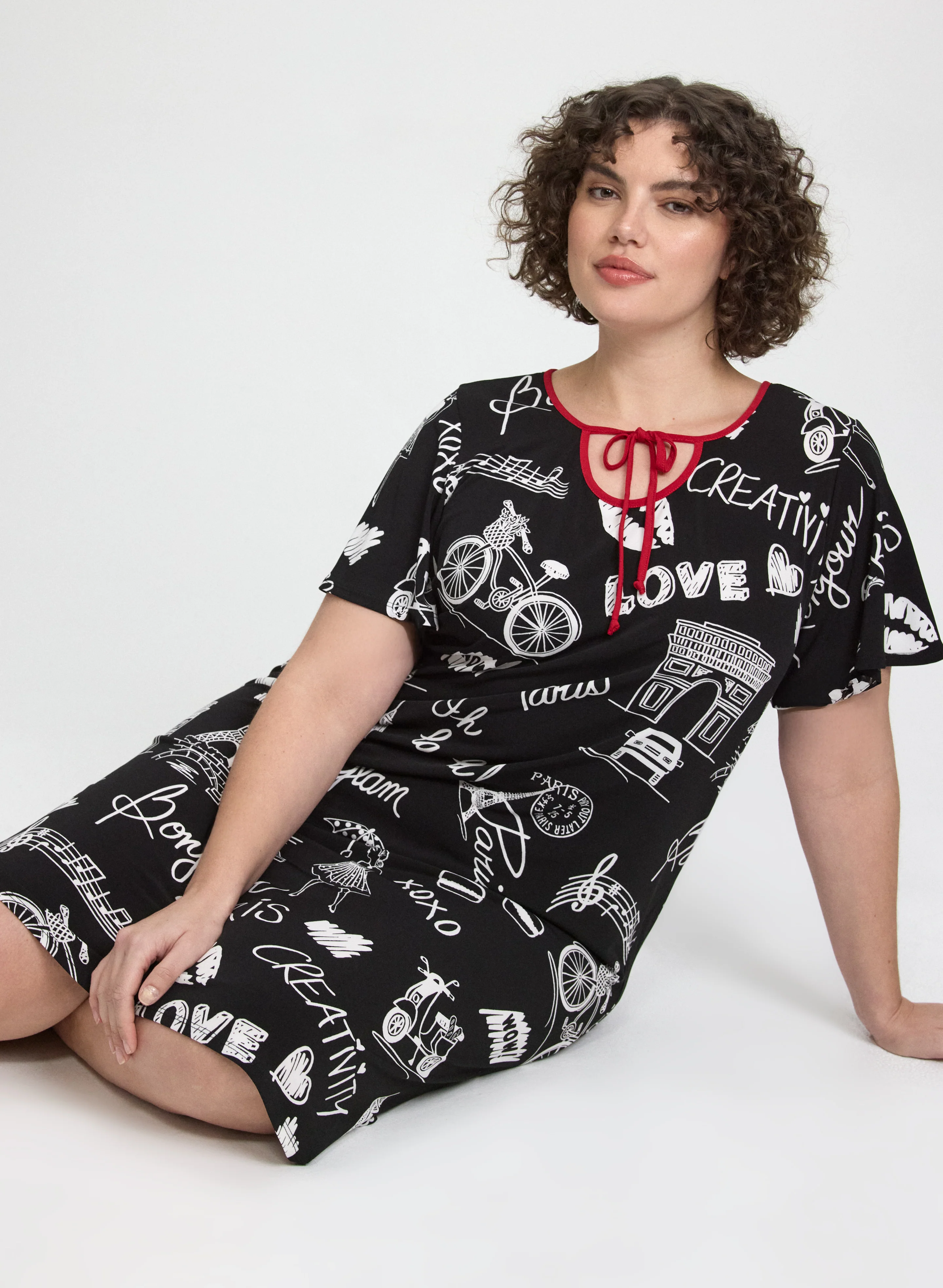 Printed Jersey Nightgown - Image 4