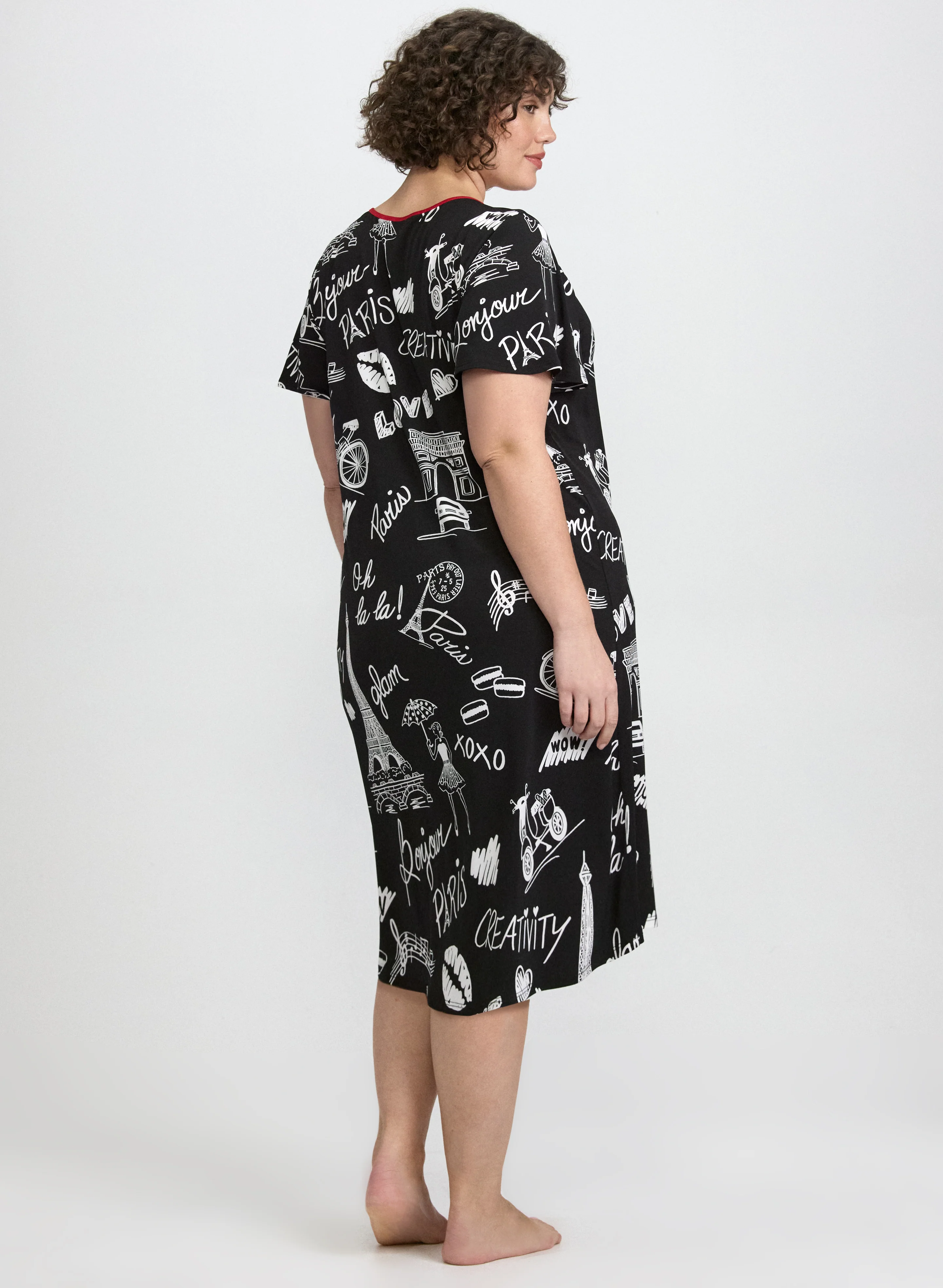 Printed Jersey Nightgown - Image 5