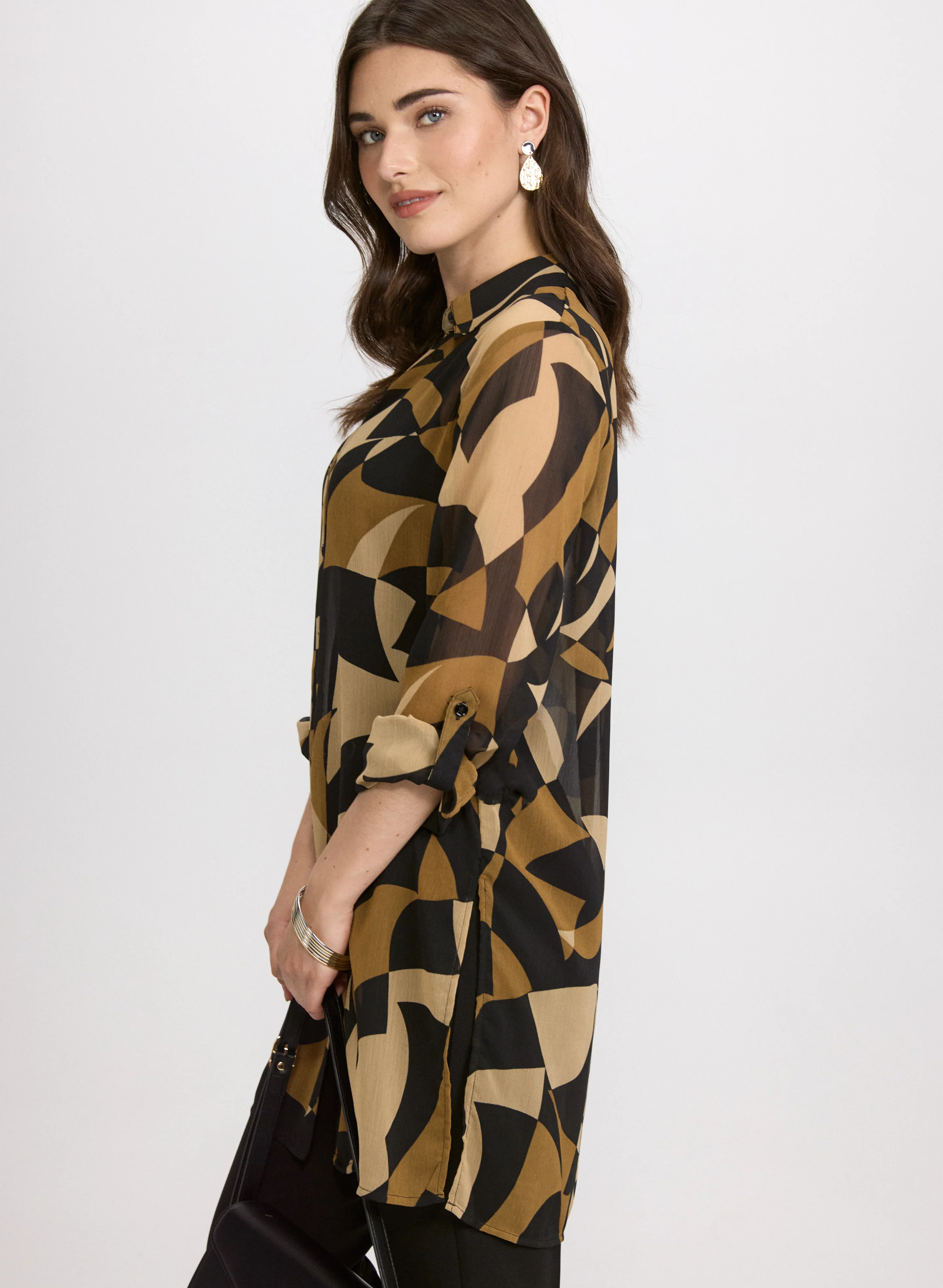 Printed Long Blouse - Image 2