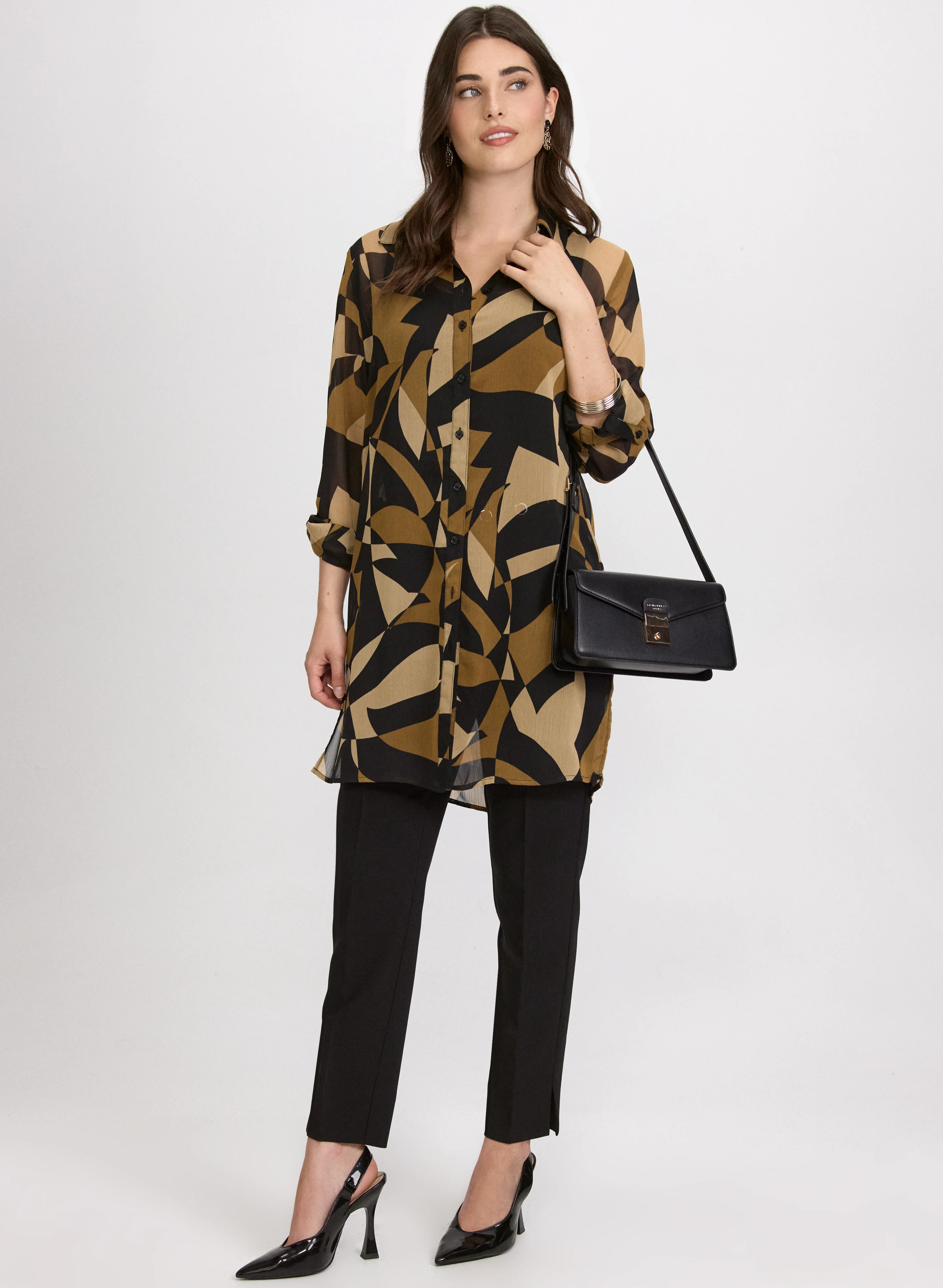 Printed Long Blouse - Image 3