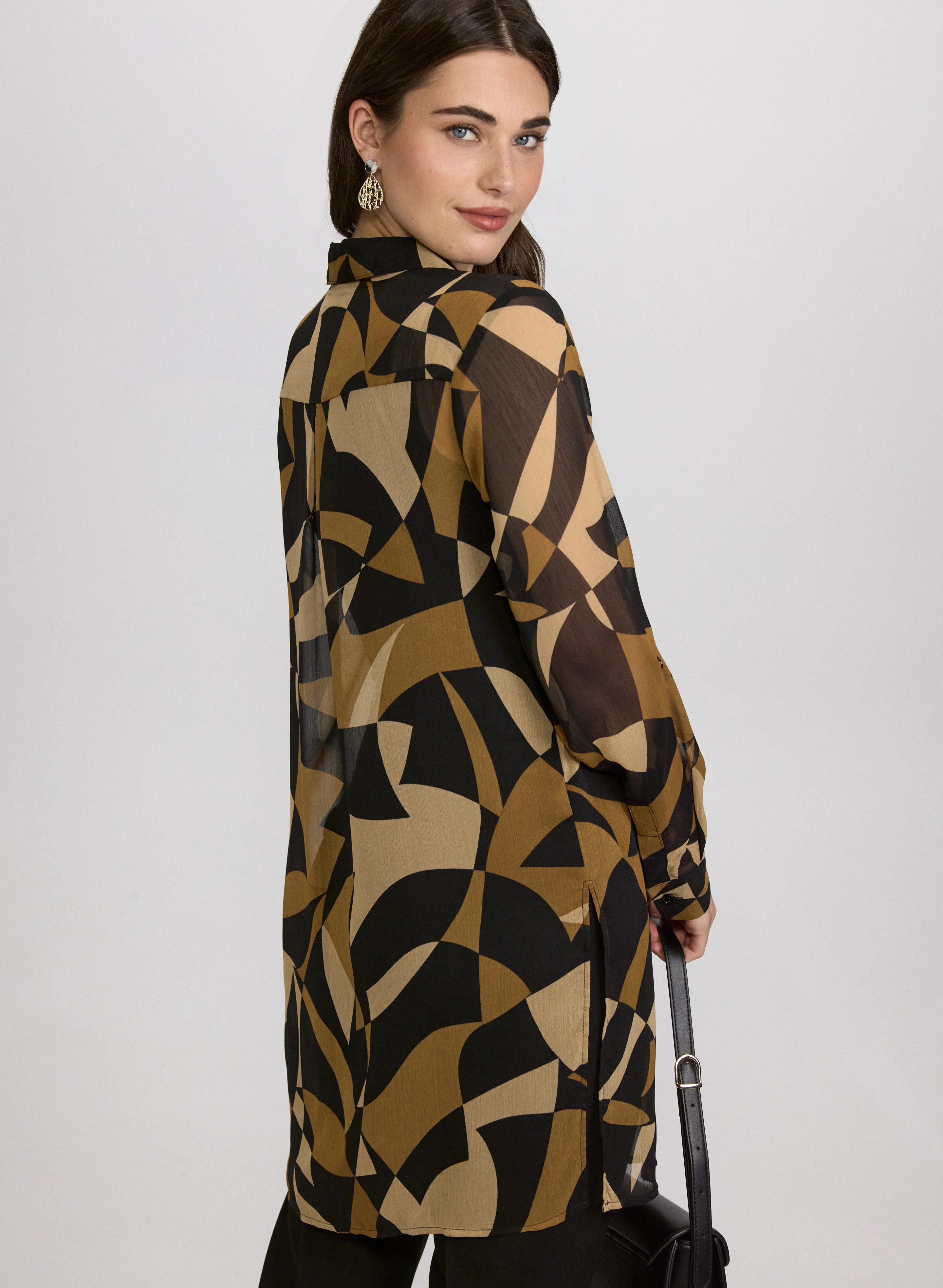 Printed Long Blouse - Image 4
