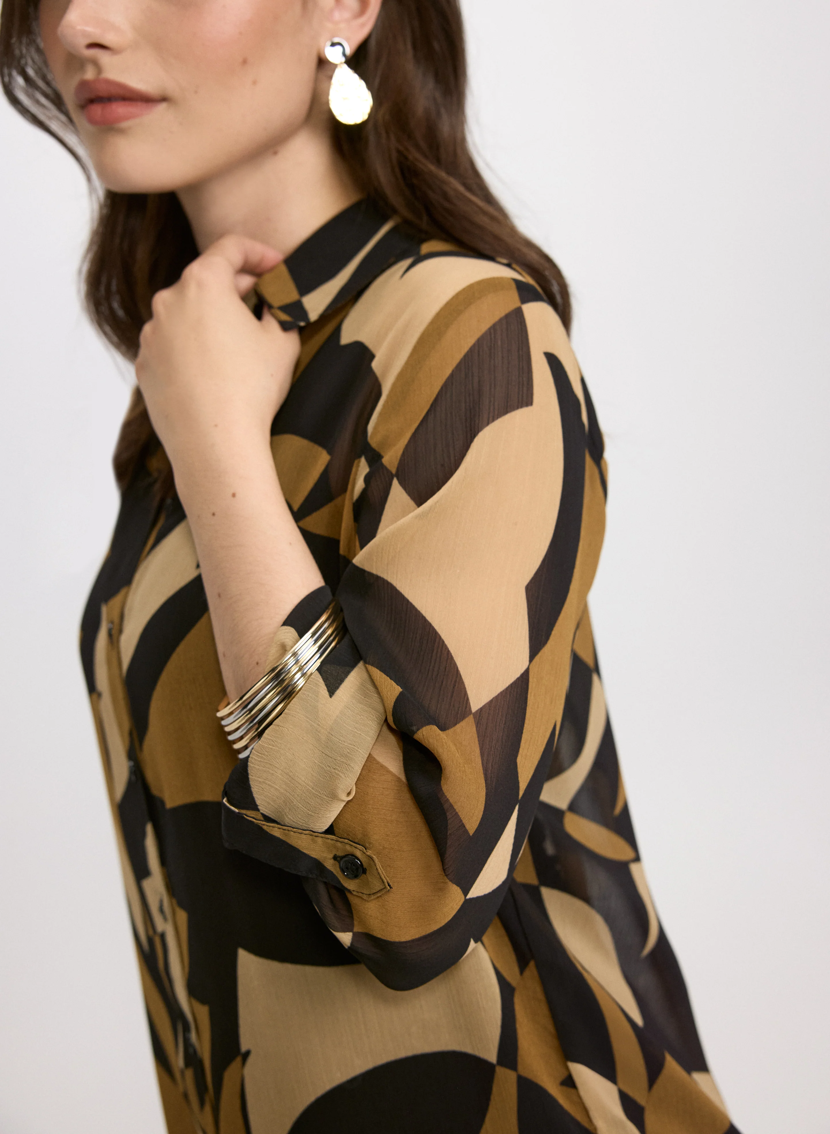 Printed Long Blouse - Image 5