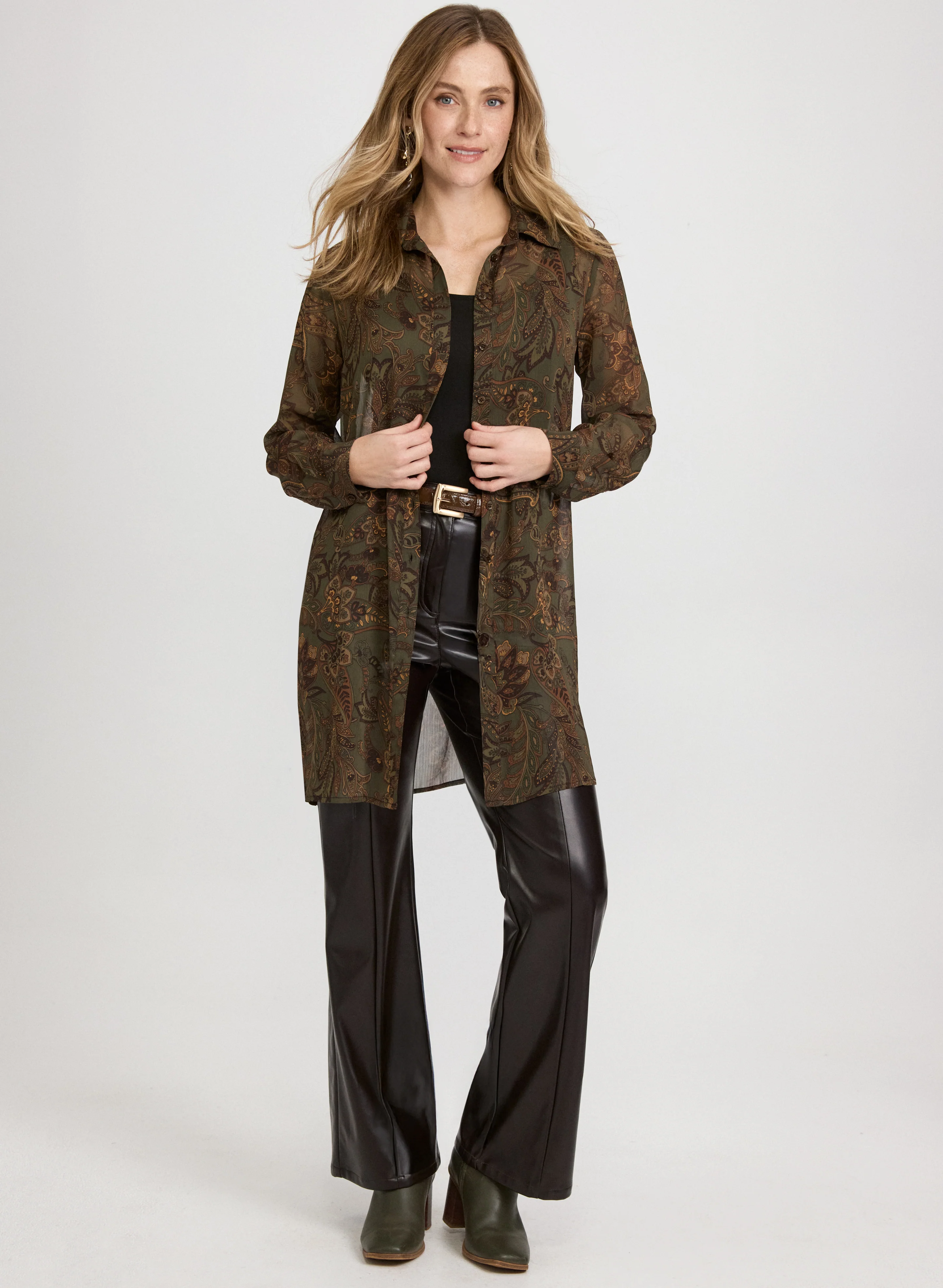 Printed Long Blouse - Image 2