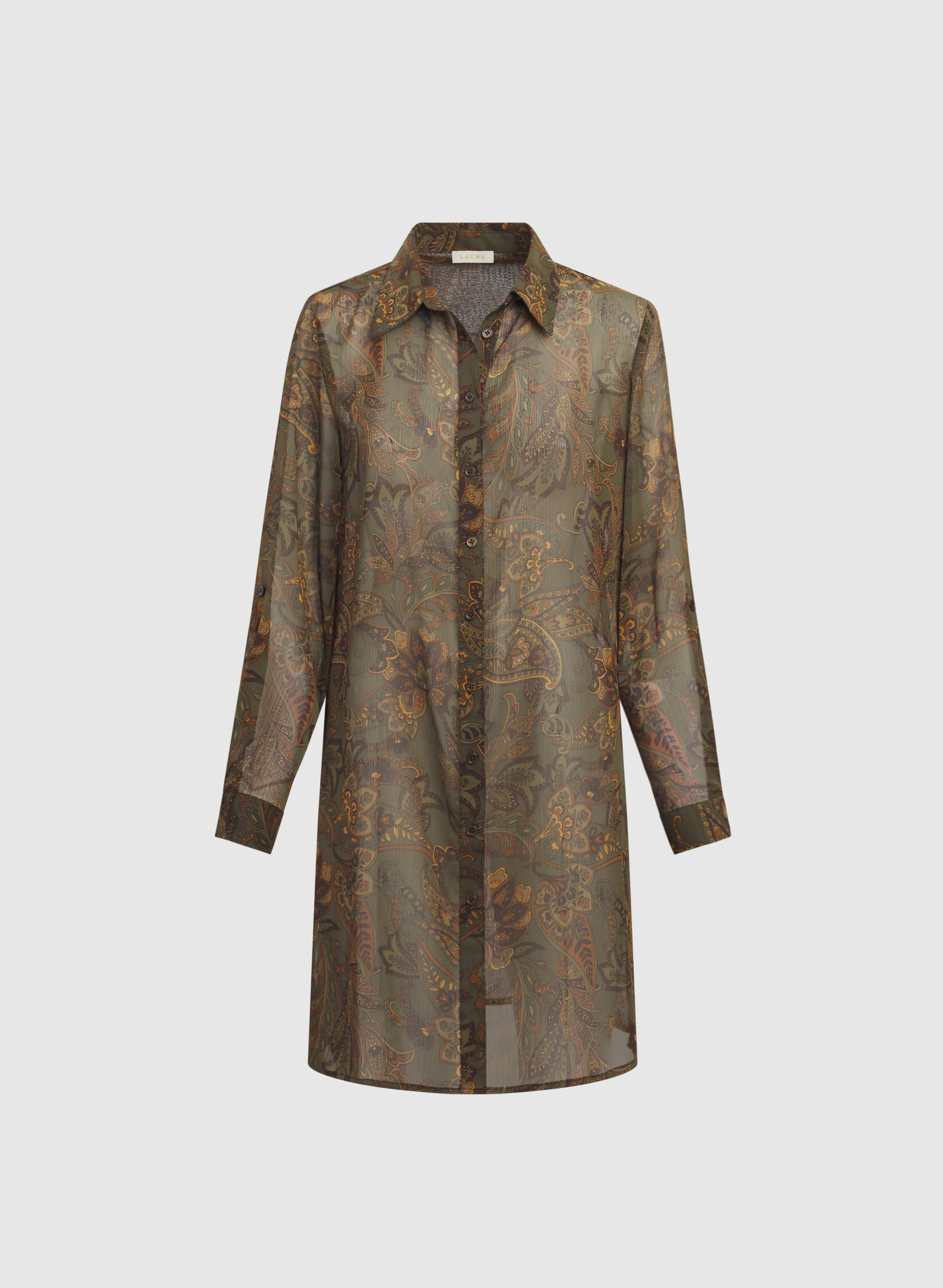 Printed Long Blouse - Image 5