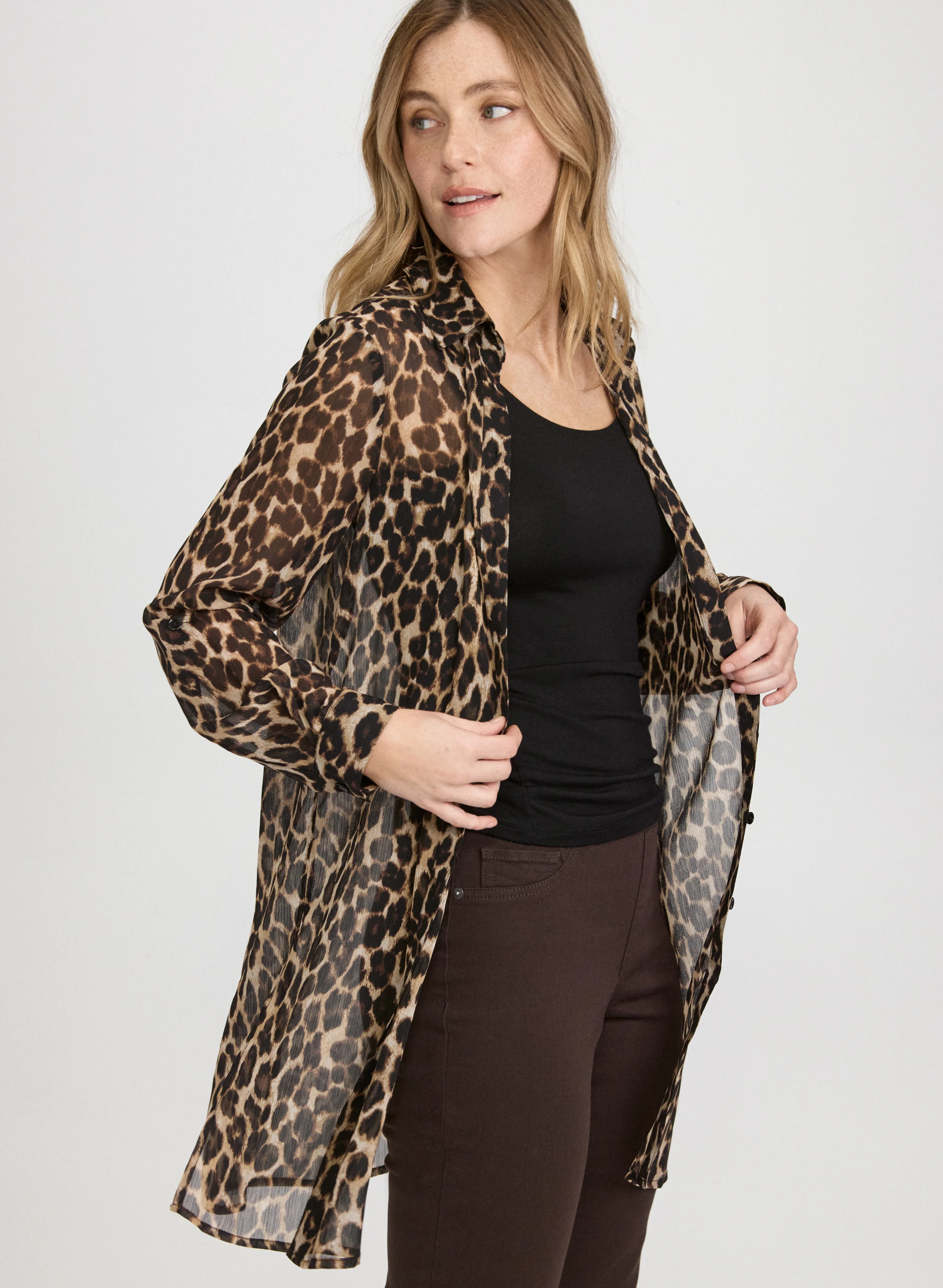 Printed Long Blouse - Image 4