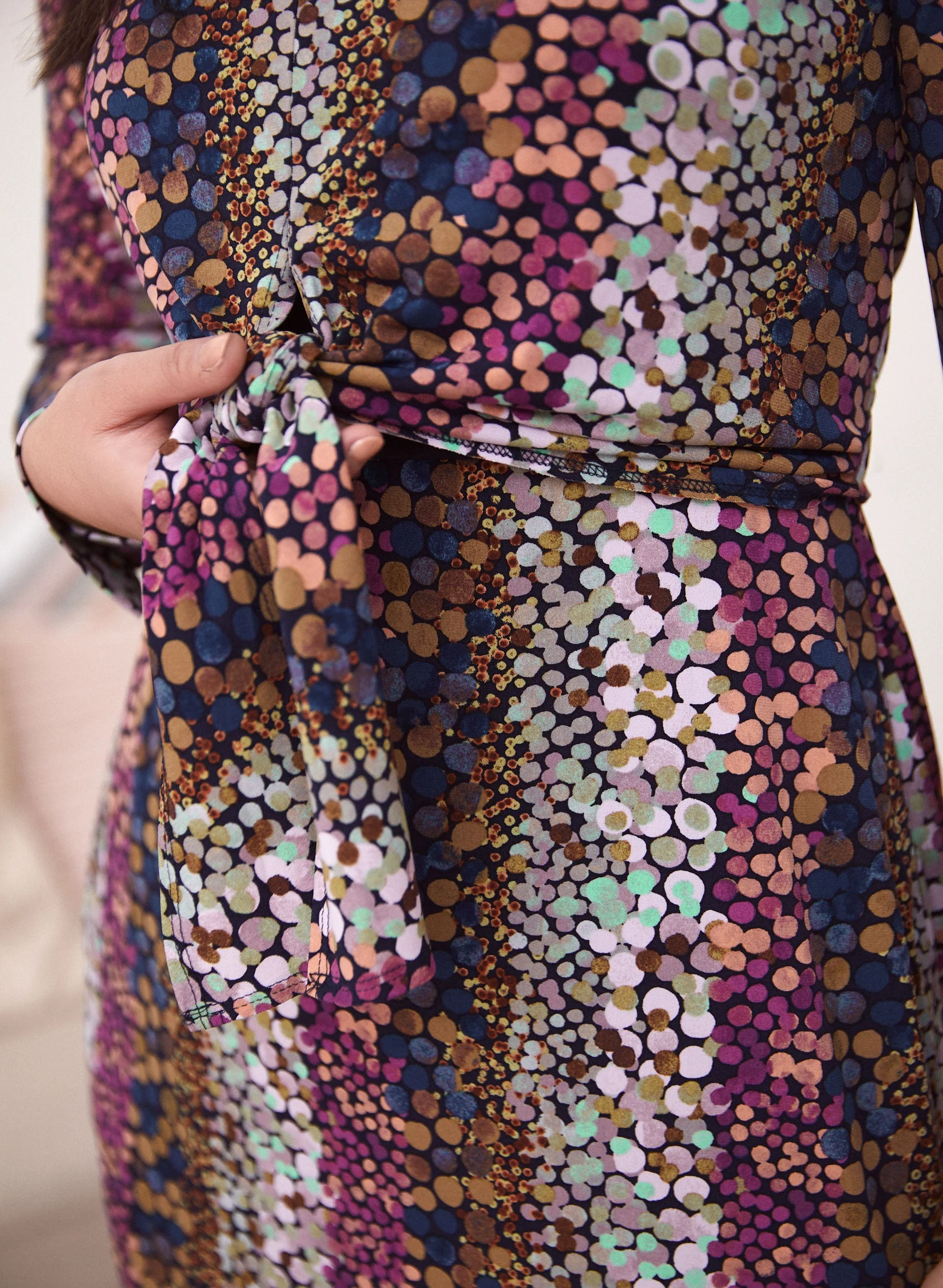 Printed Long Sleeve Jersey Dress - Image 2