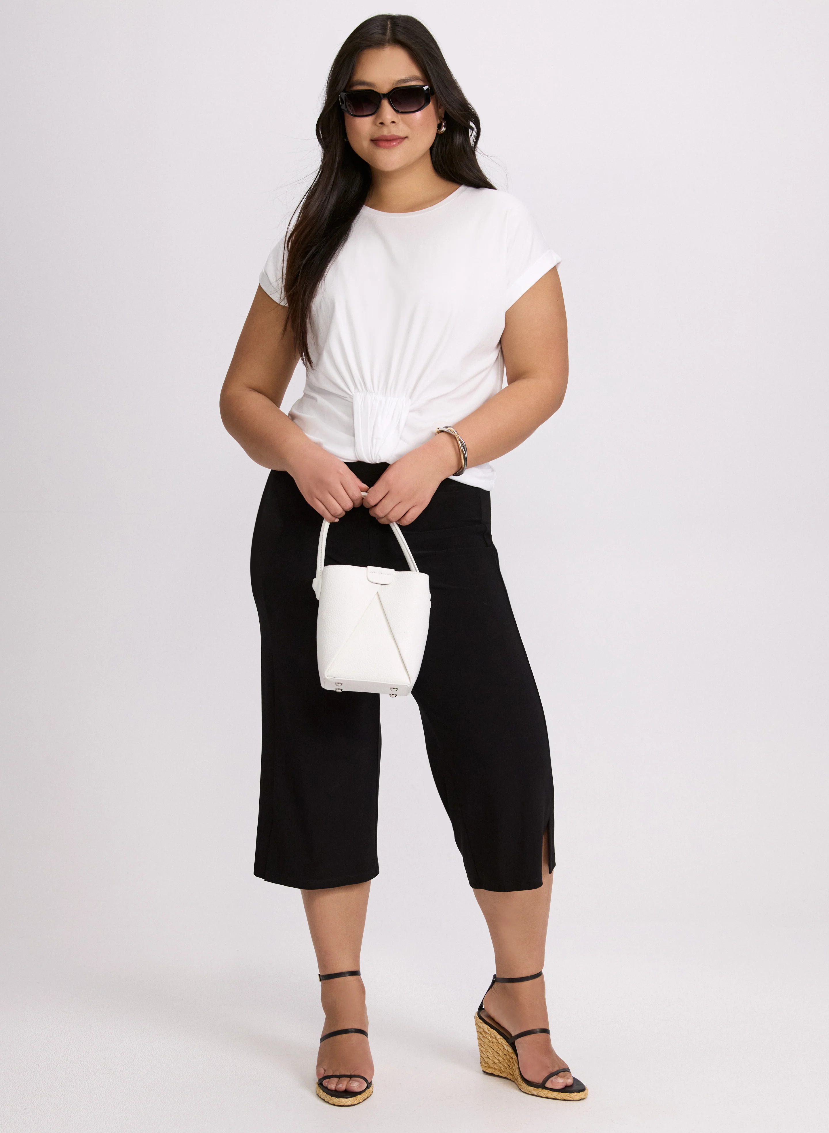 Side Slit Pull-On Capris - Image 5