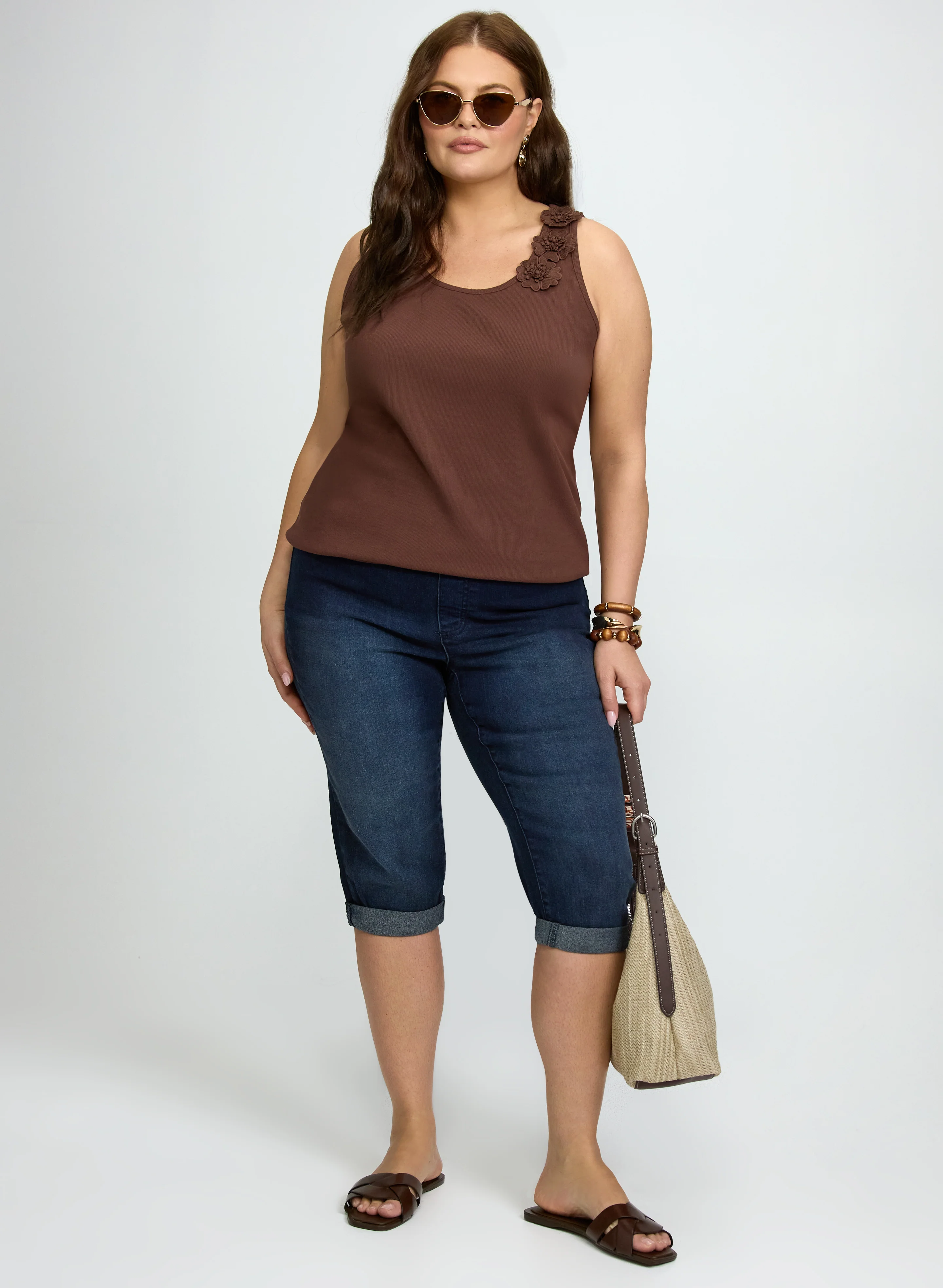 Pull-On Denim Capris - Image 3