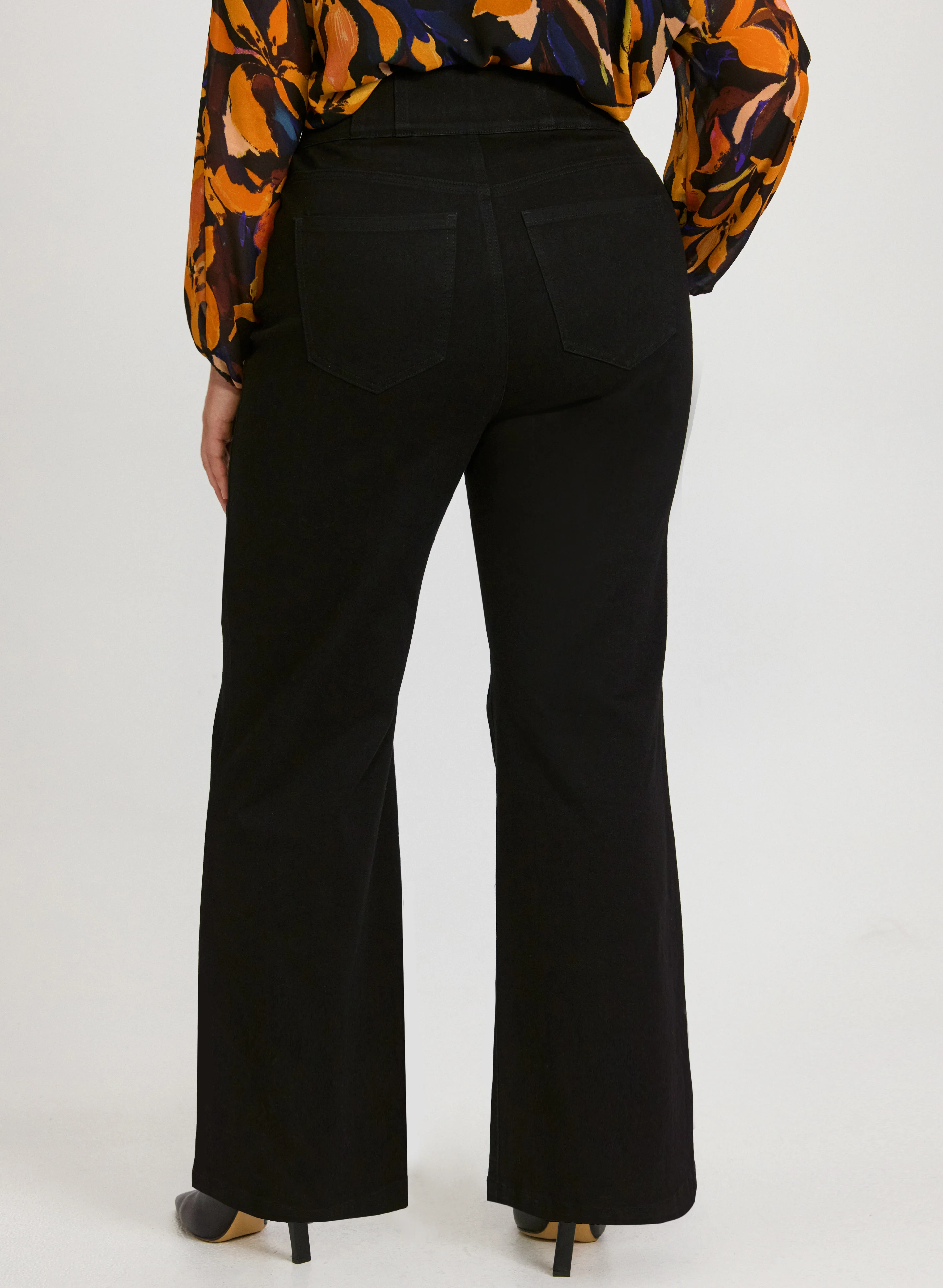 Pull-On Flare-Leg Jeans - Image 2