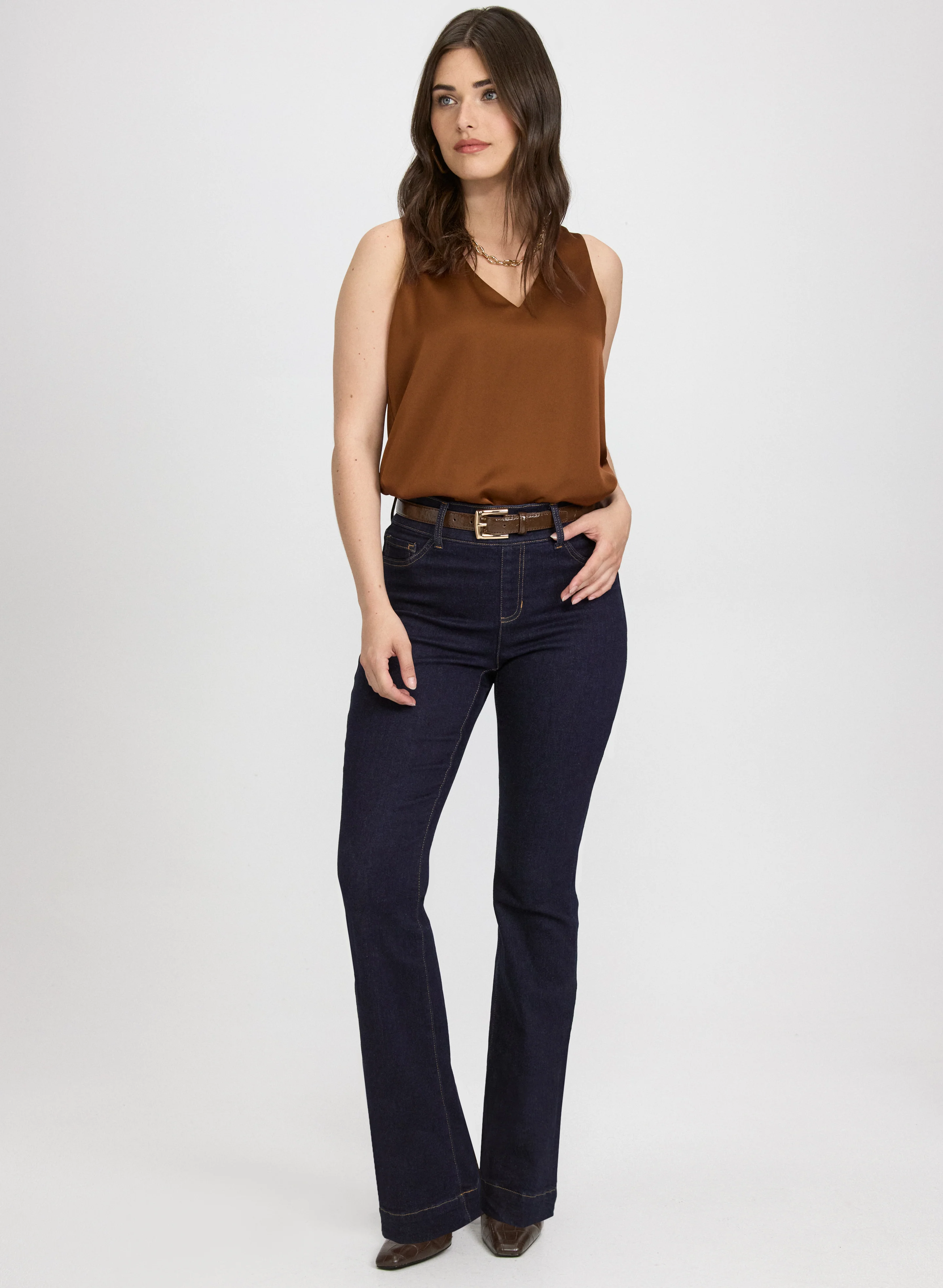 Pull-On Flare-Leg Jeans - Image 3