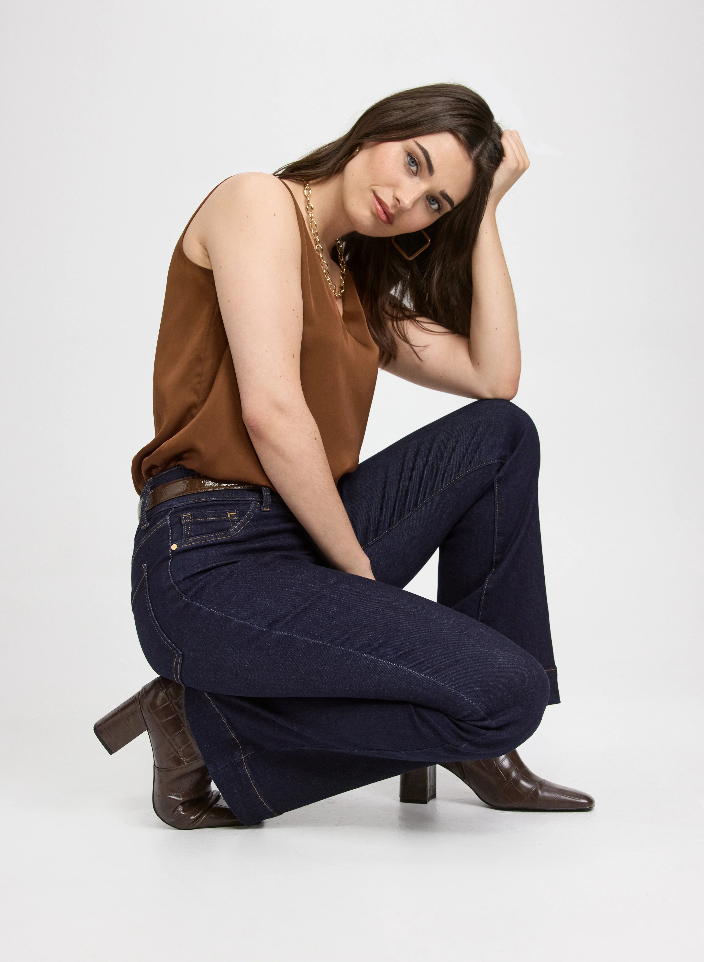 Pull-On Flare-Leg Jeans - Image 4