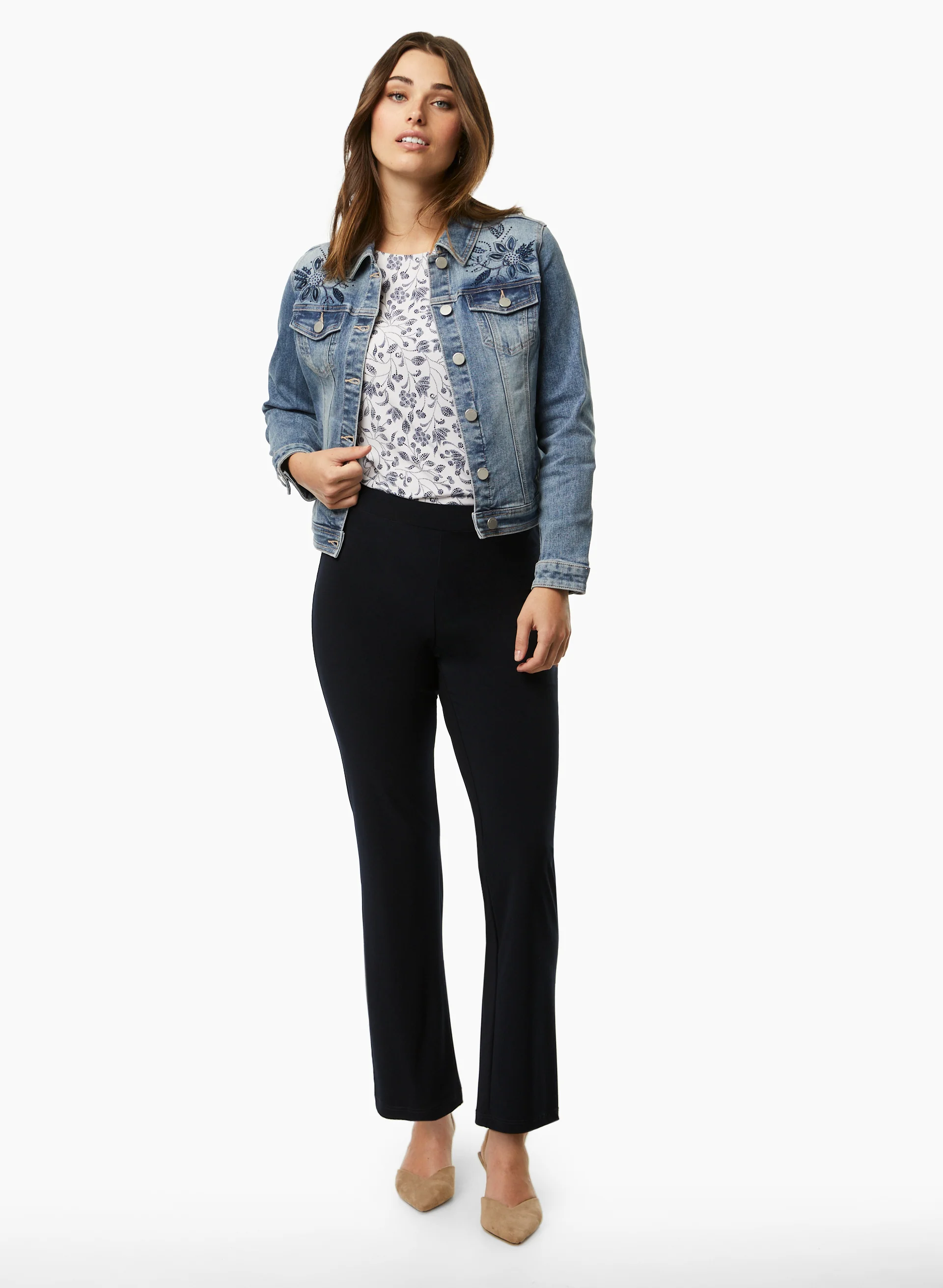 Sofia Pull-On Straight-Leg Pants - Regular - Image 3