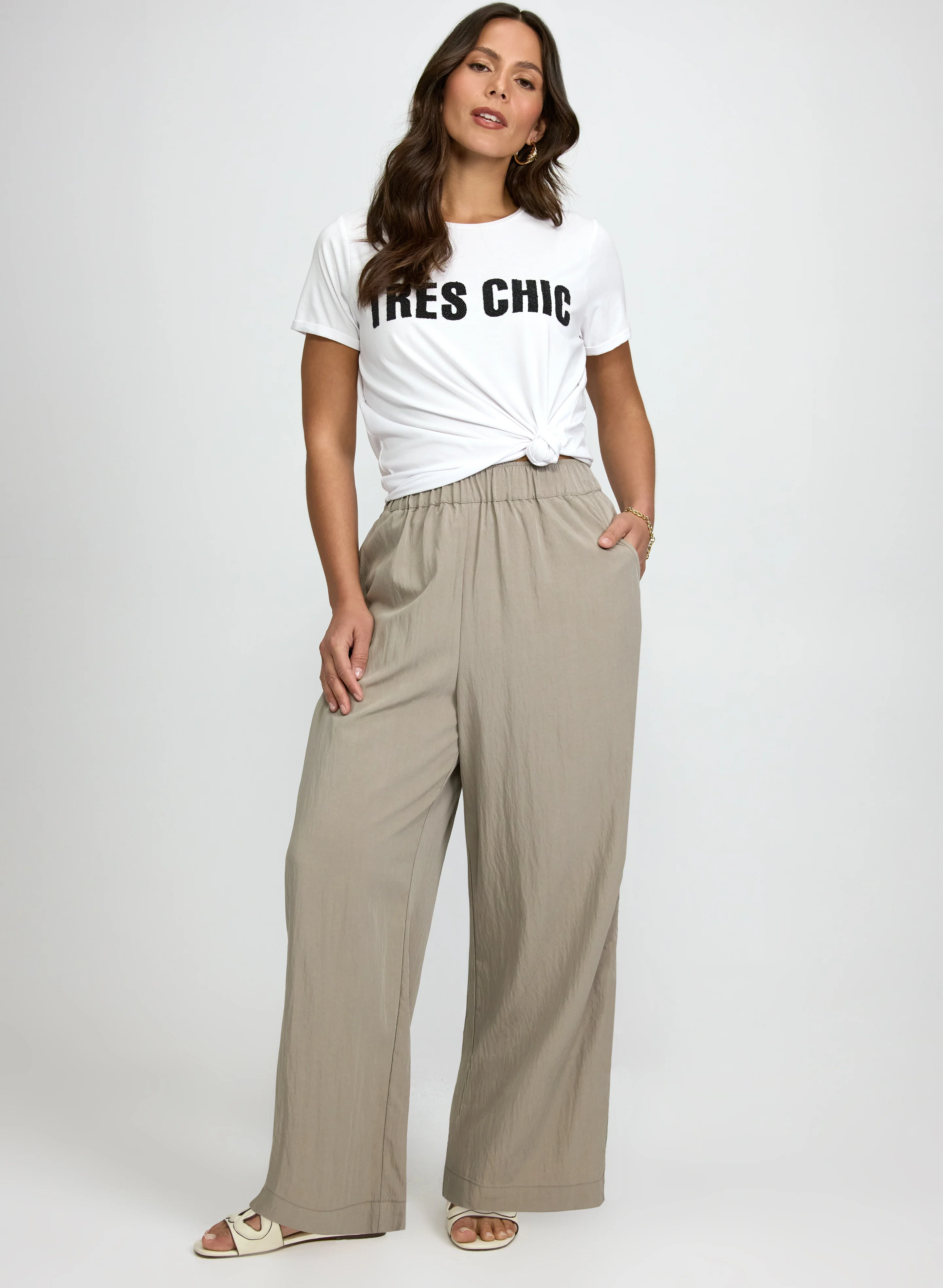 Pull-On Wide-Leg Pants - Image 3