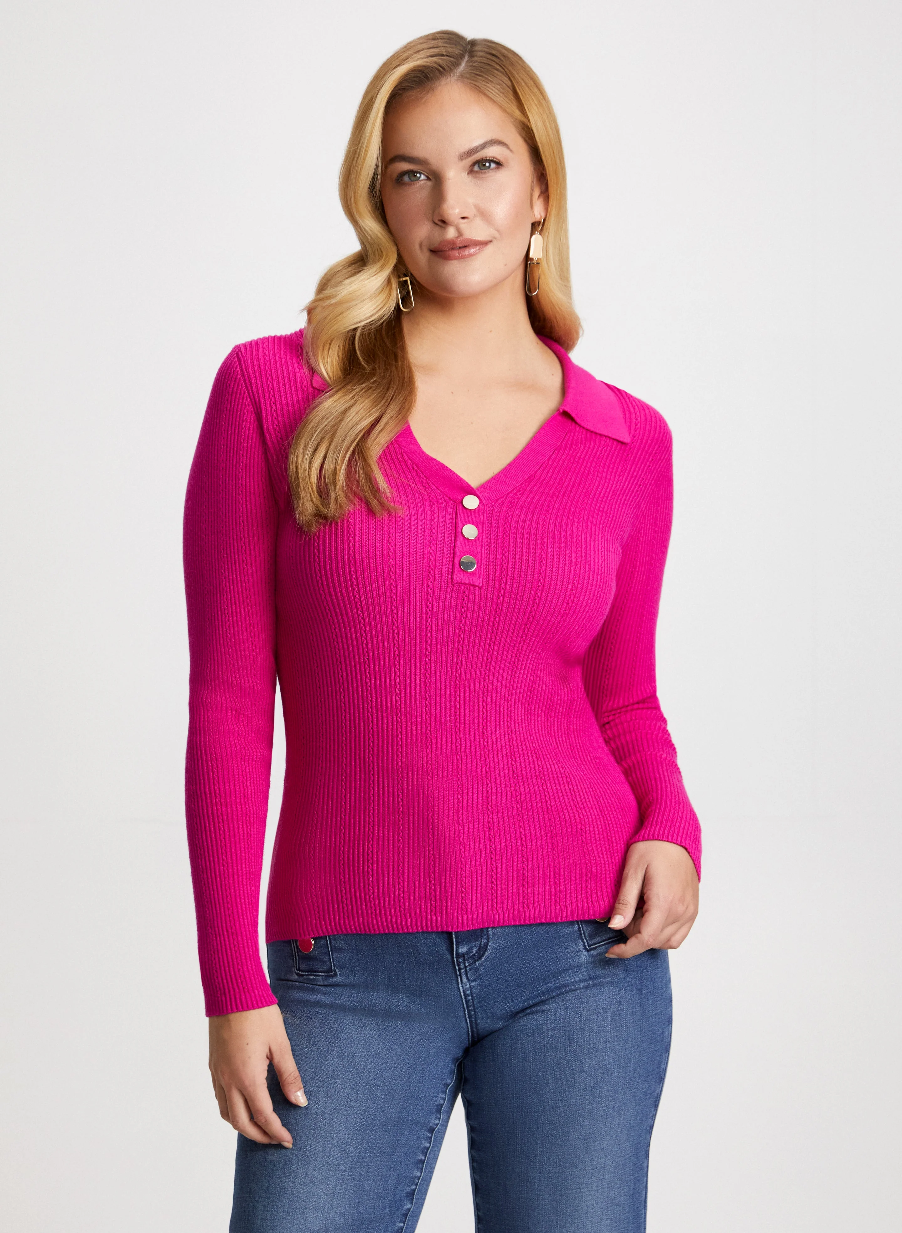 Pointelle Knit Sweater - Image 5
