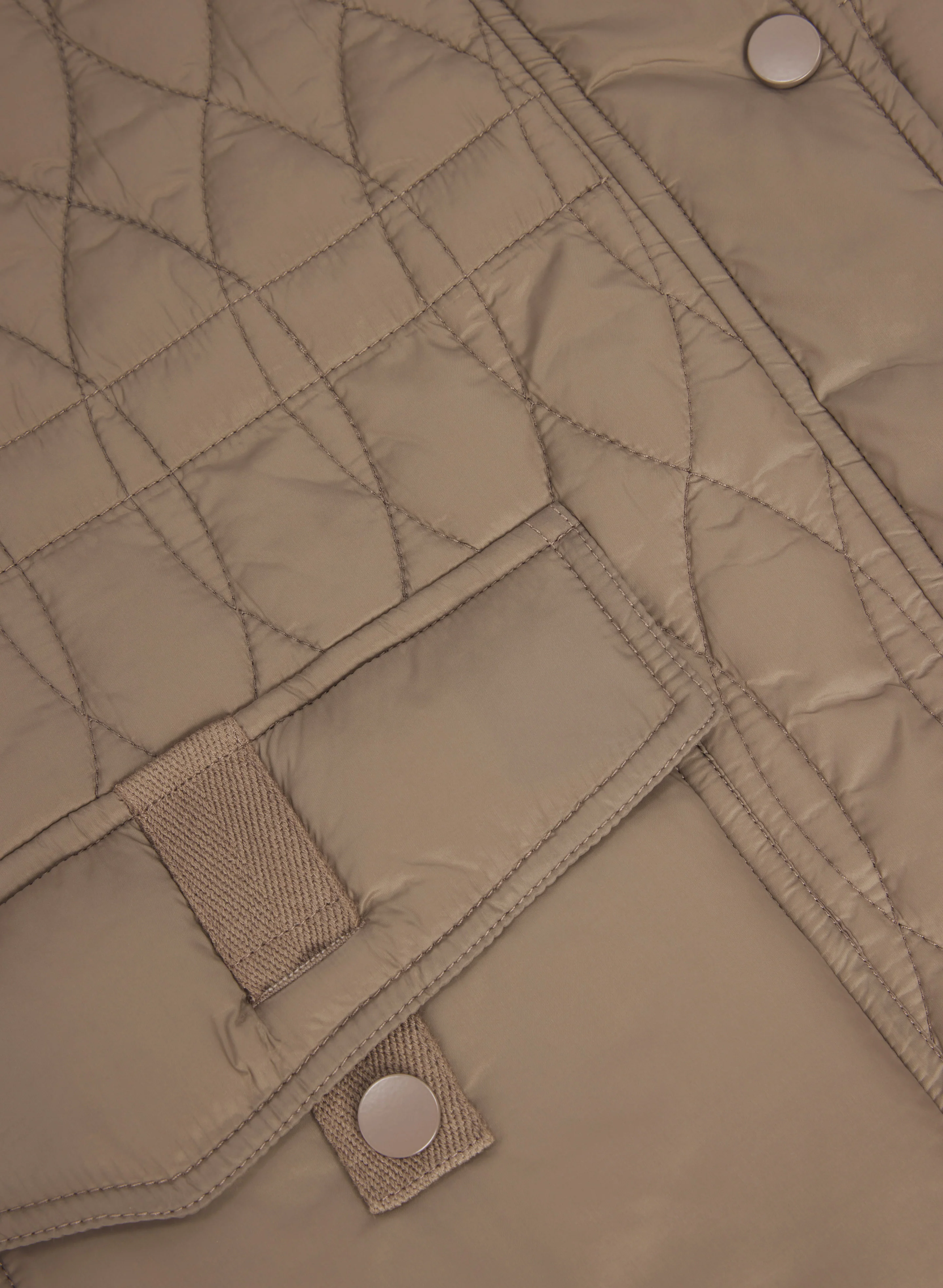 Quilted Drawstring Waist Vest - Image 7