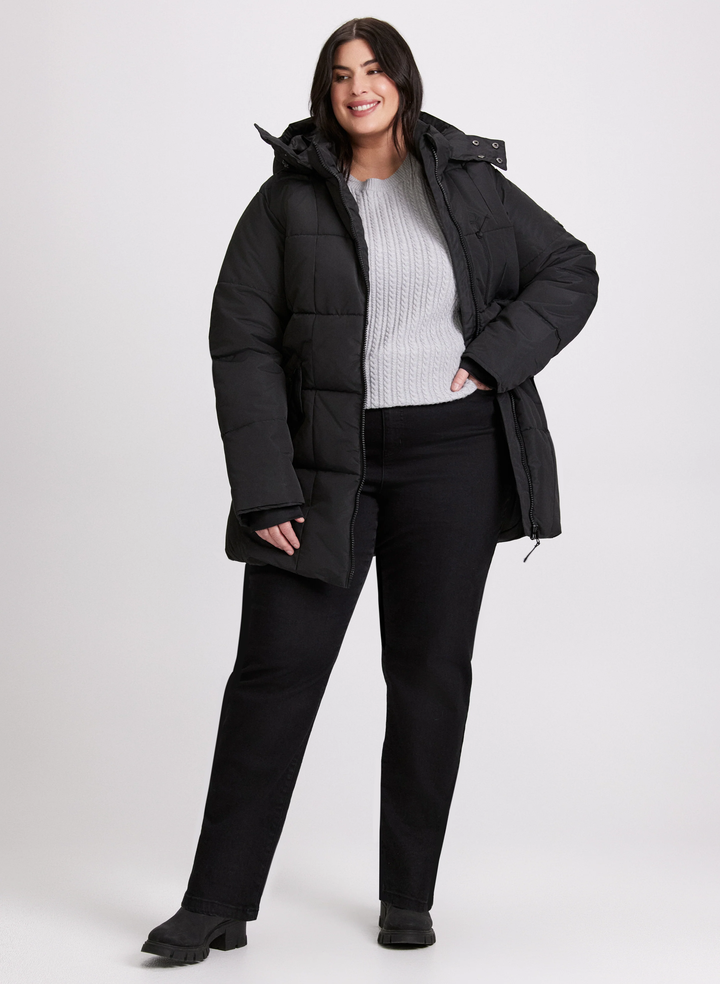 Quilted Puffer Coat - Image 3
