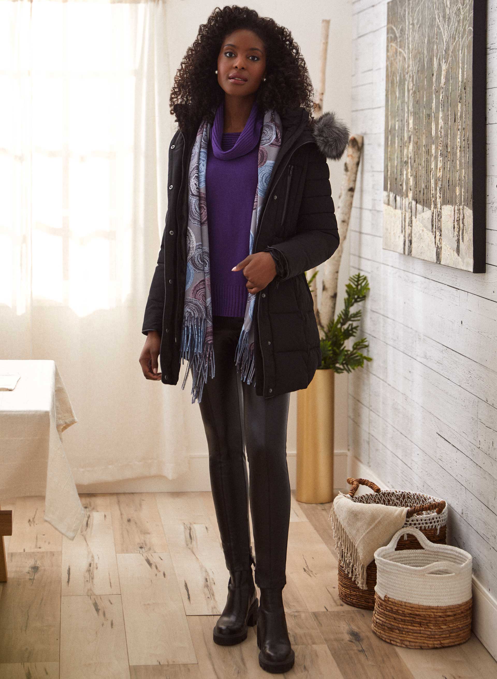 Quilted Recycled Vegan Down Coat - Image 3