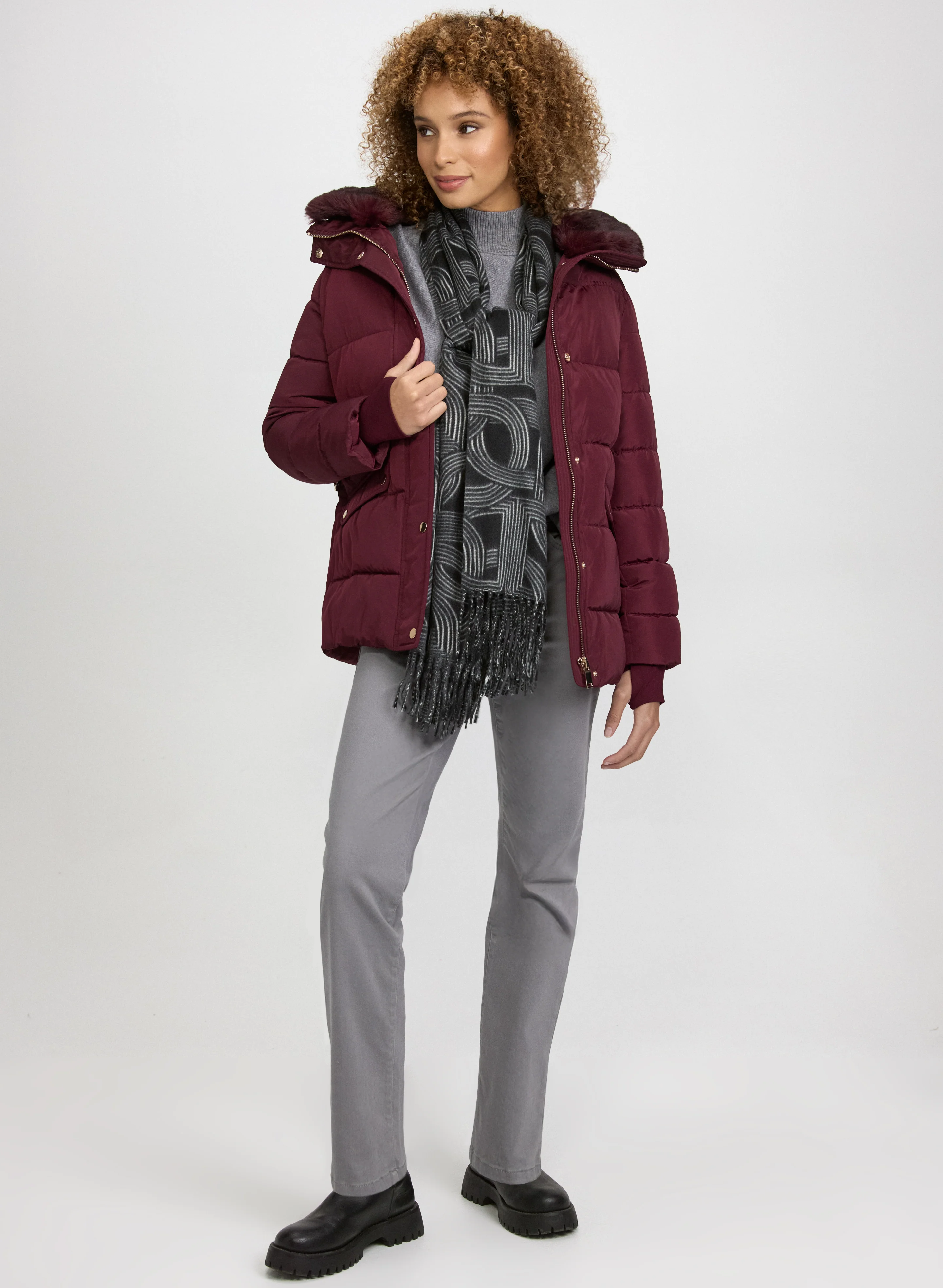 Quilted Zip Coat - Image 3