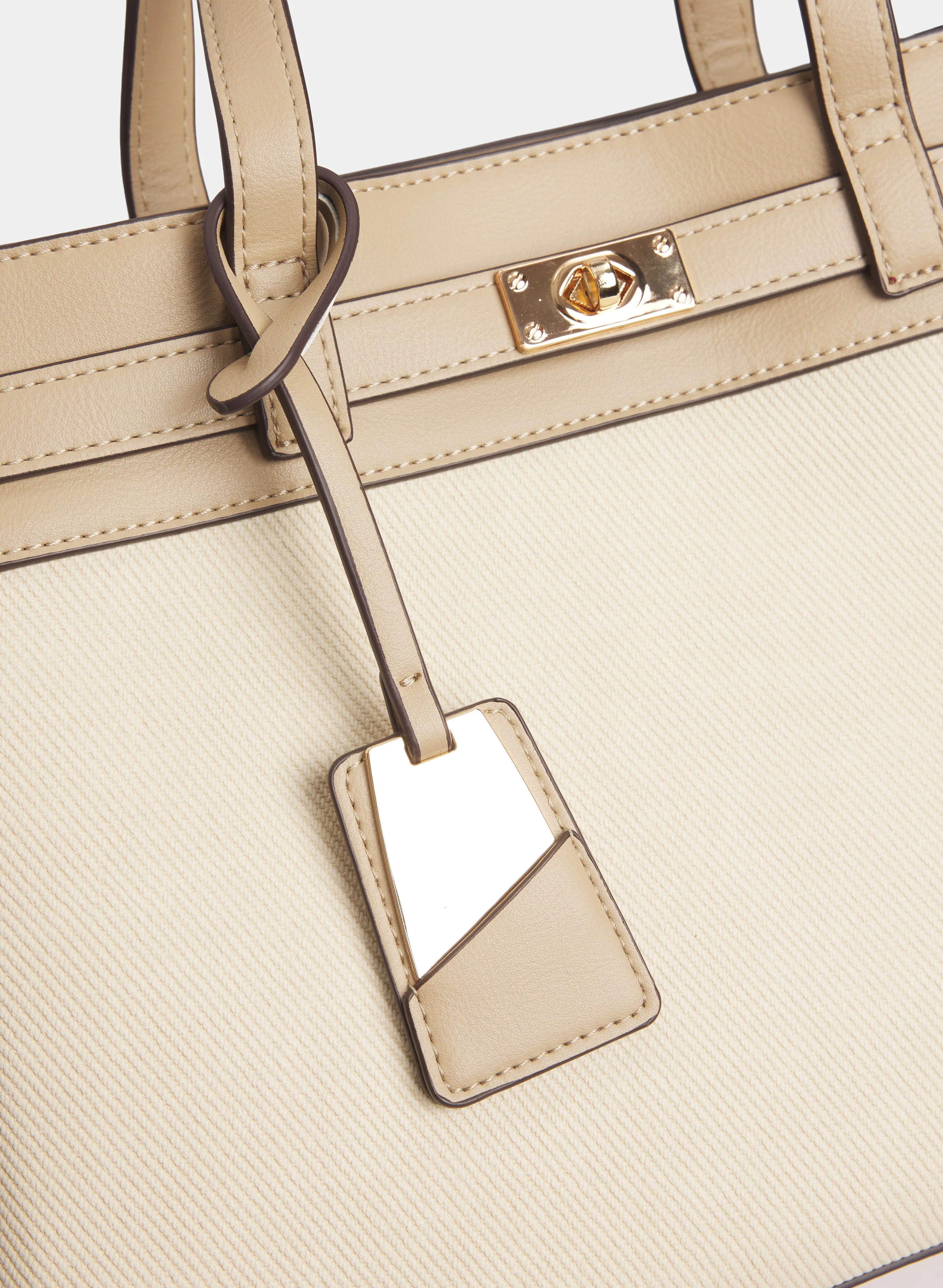 Rectangular Two-Tone Handbag - Image 2