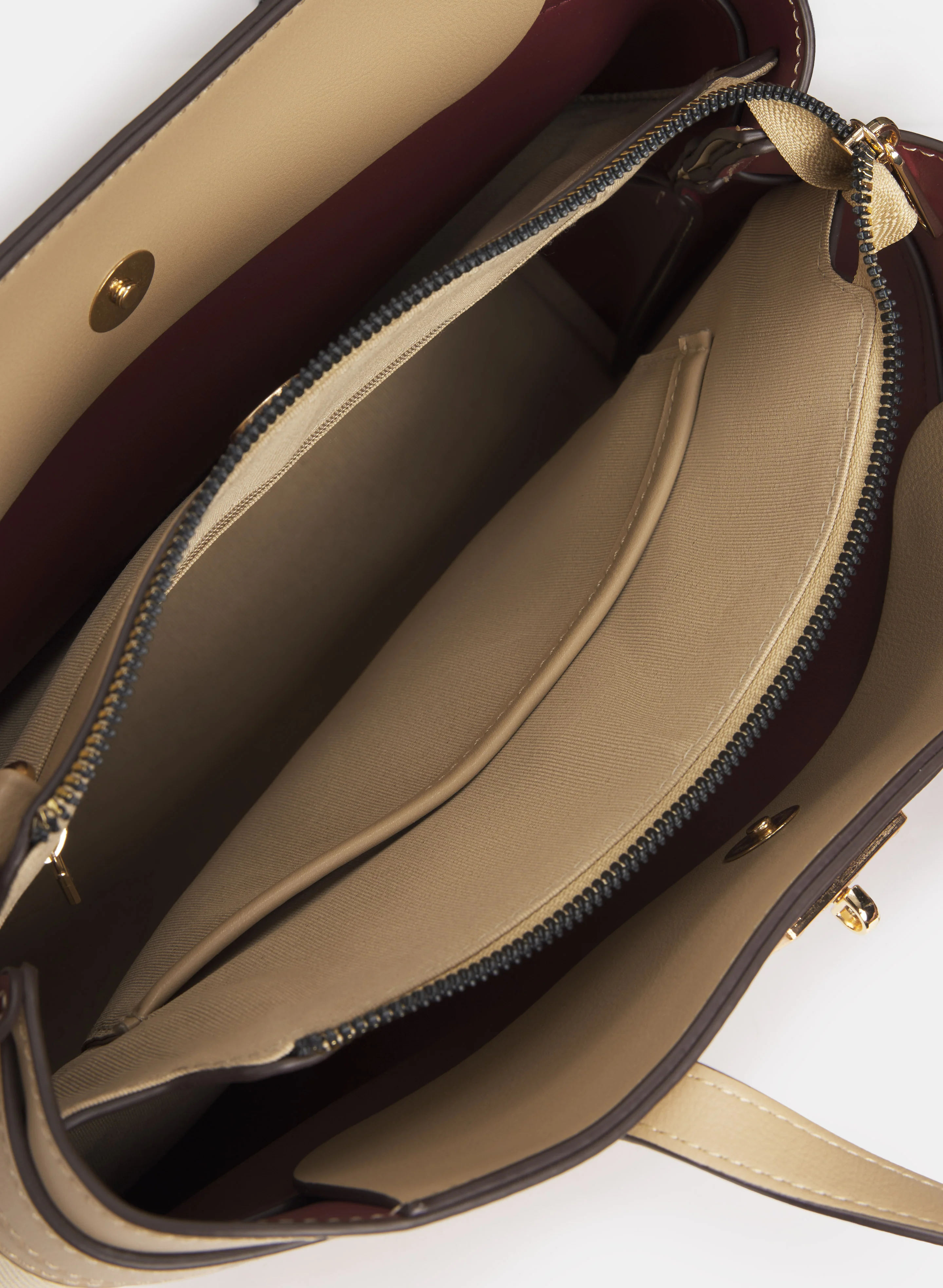 Rectangular Two-Tone Handbag - Image 4